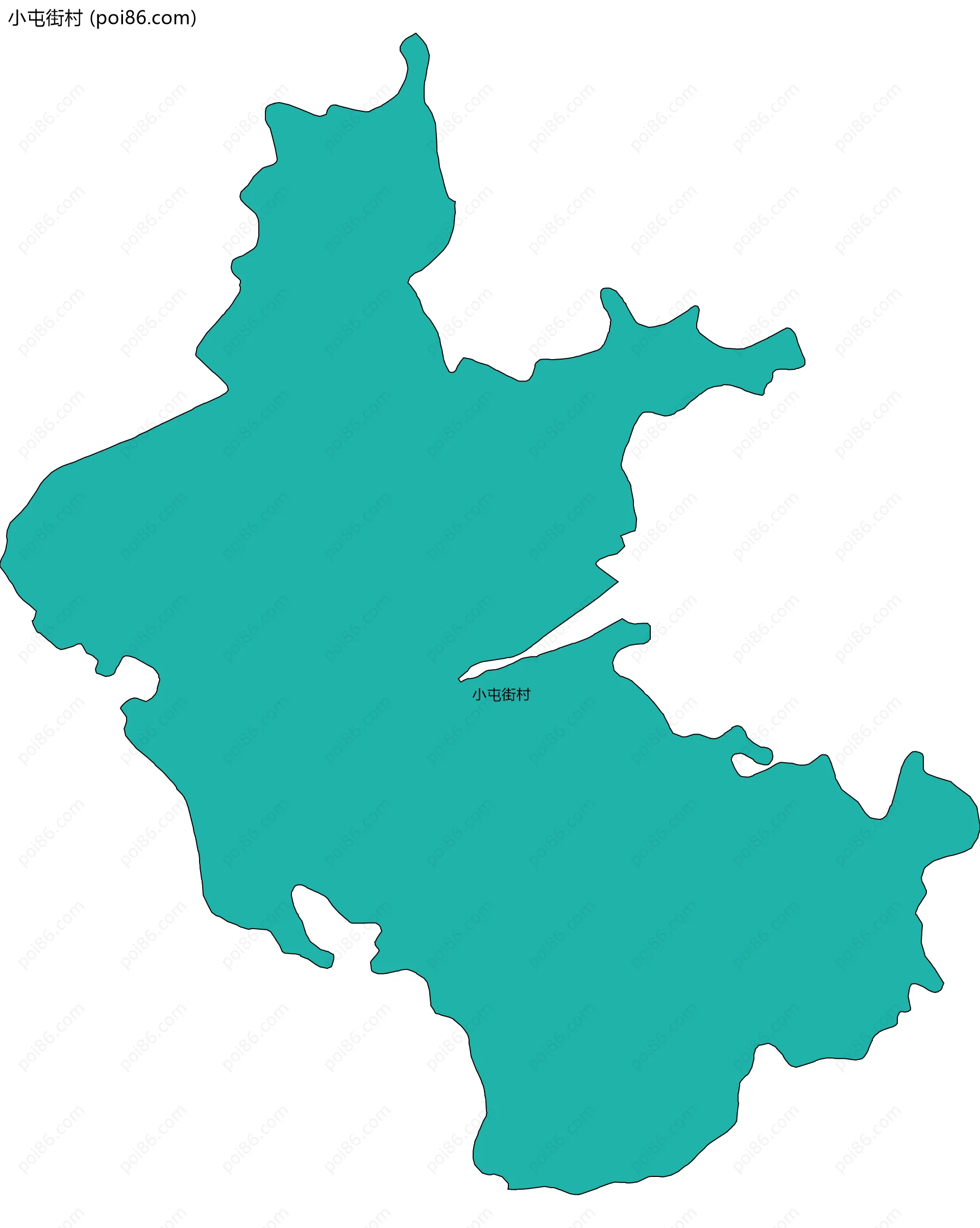 小屯街村边界地图