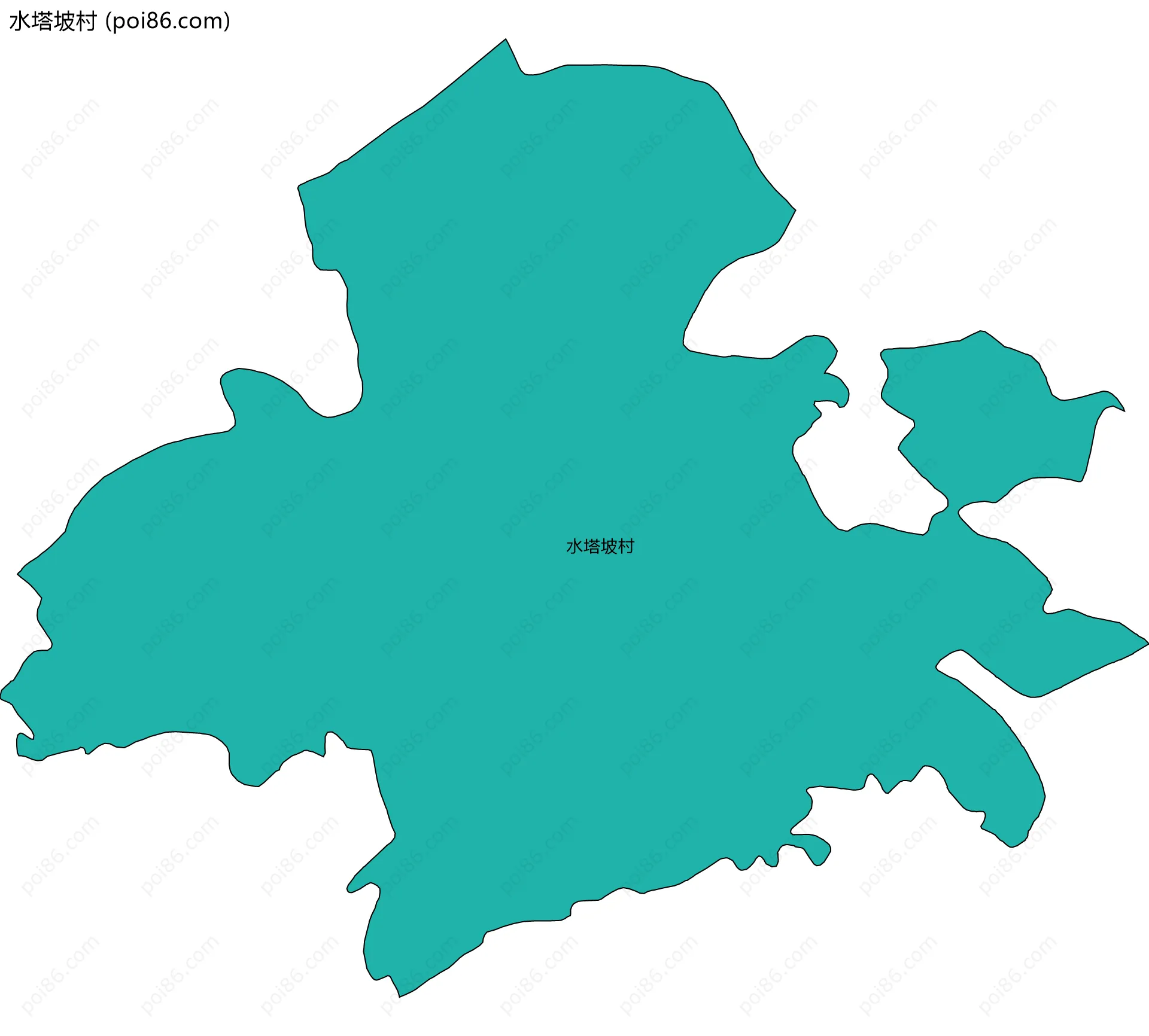 水塔坡村边界地图