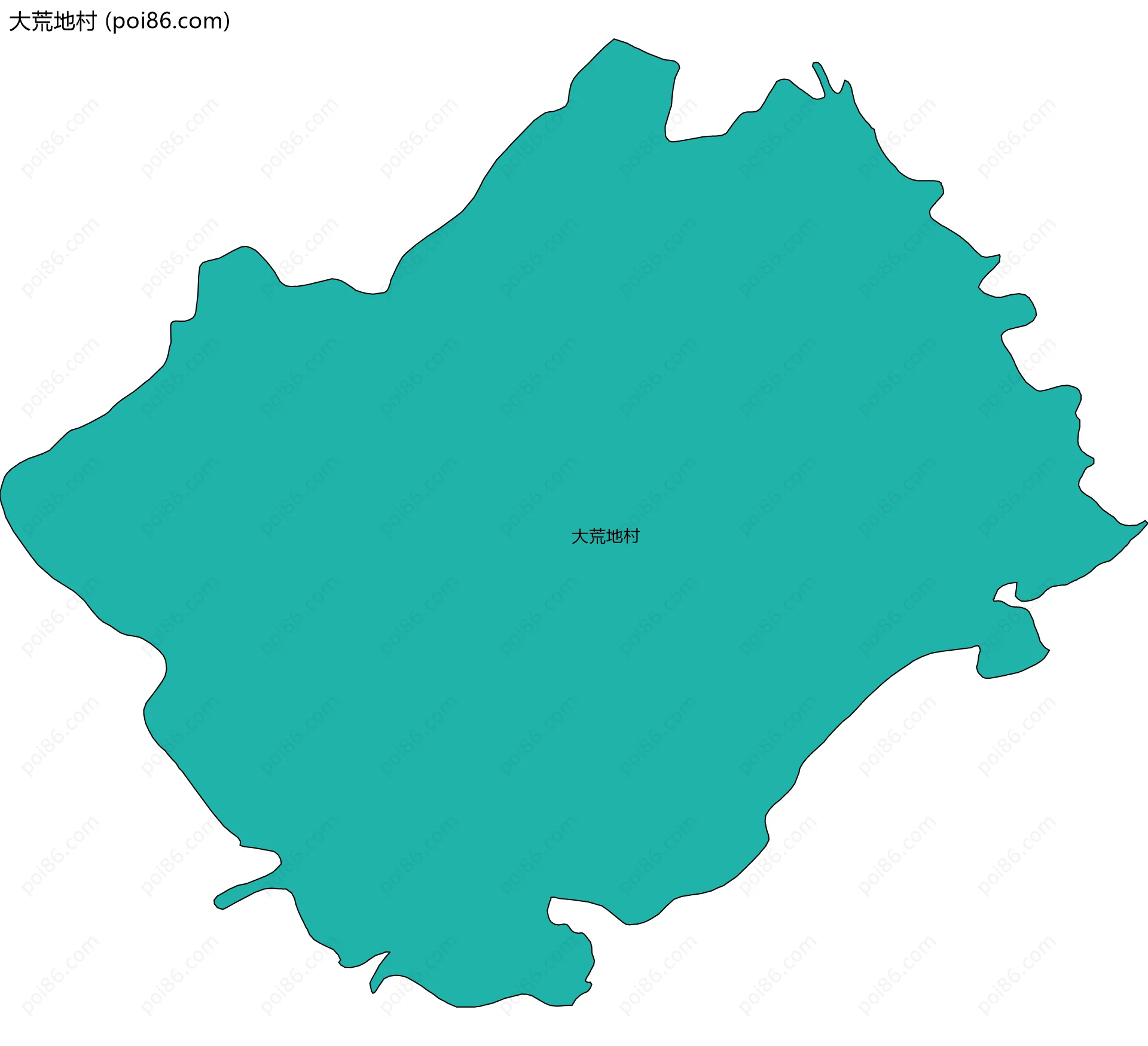 大荒地村边界地图