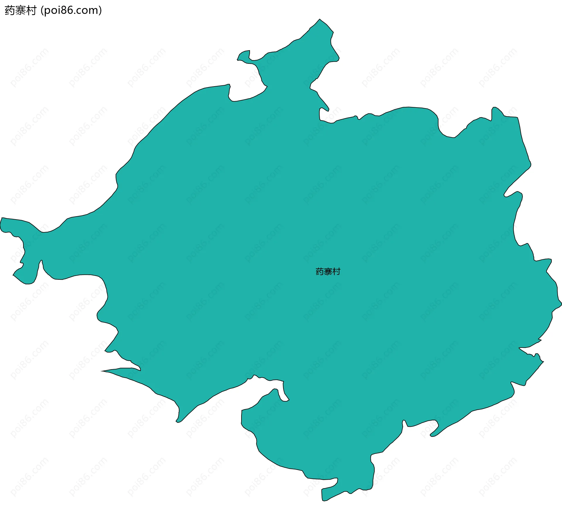 药寨村边界地图