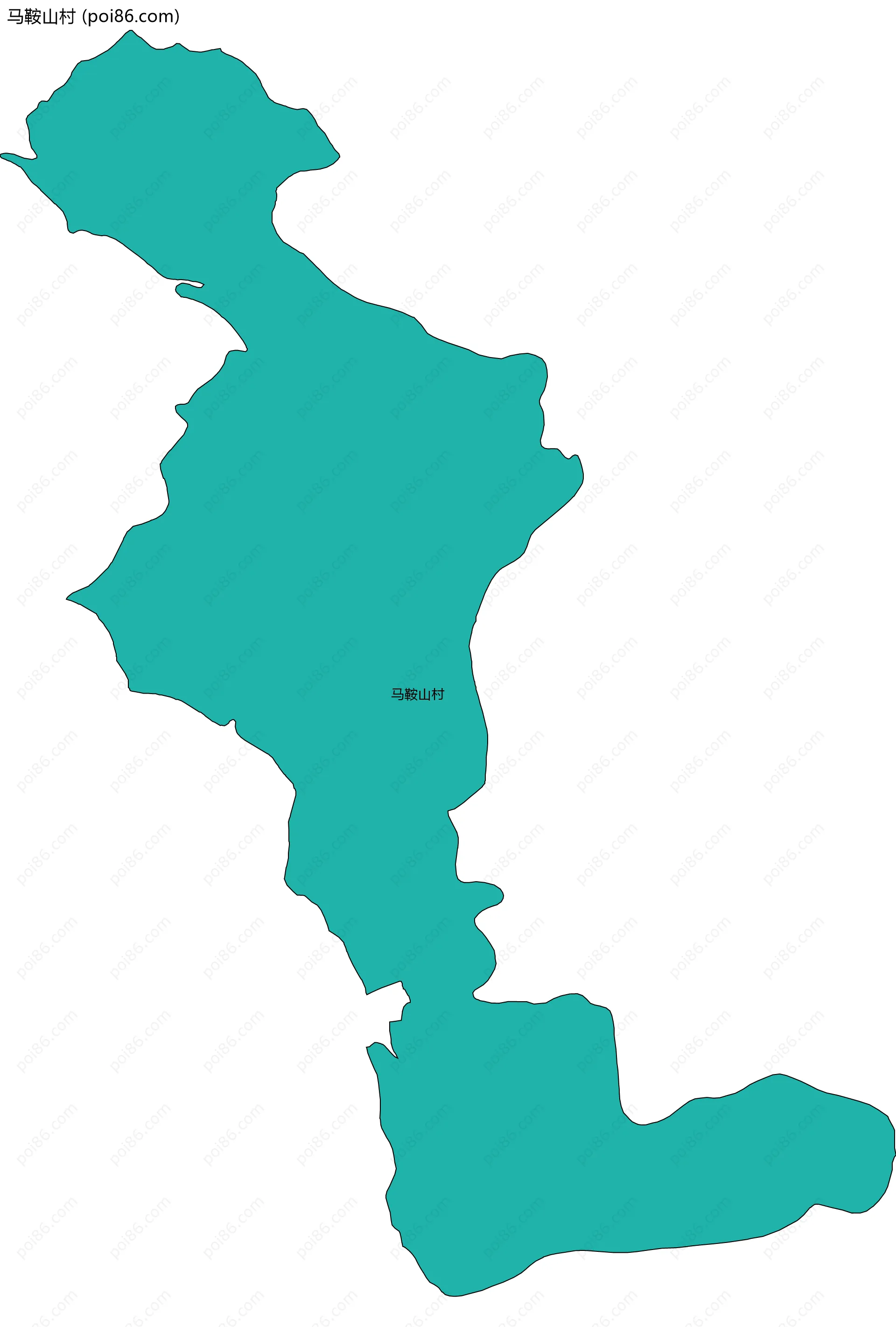 马鞍山村边界地图