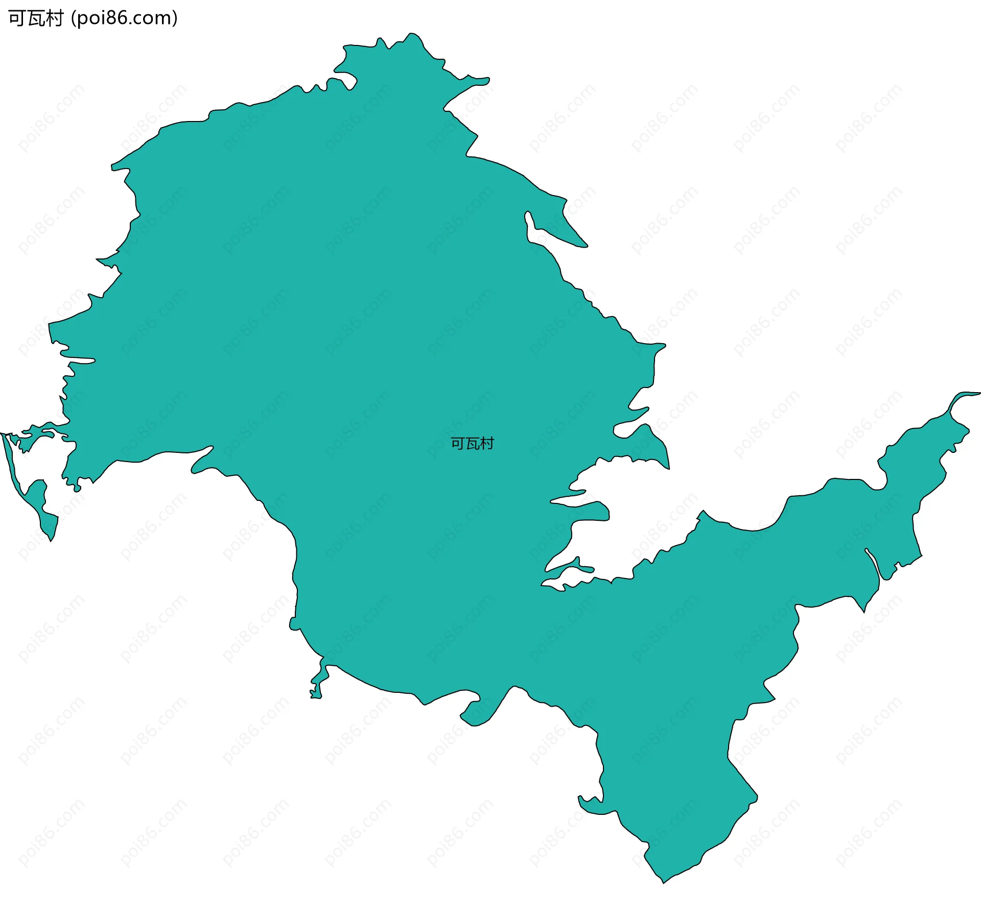 可瓦村边界地图