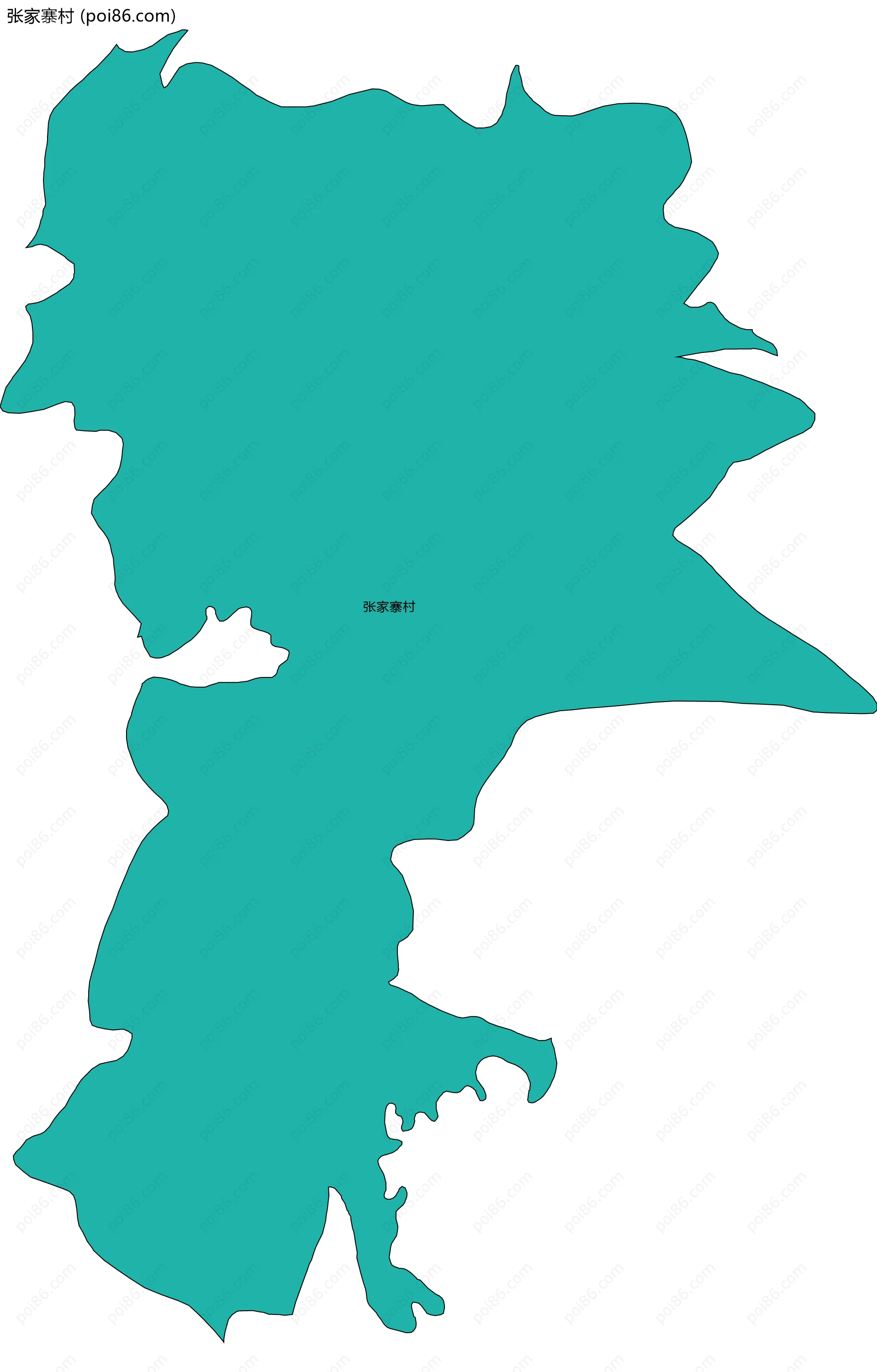 张家寨村边界地图