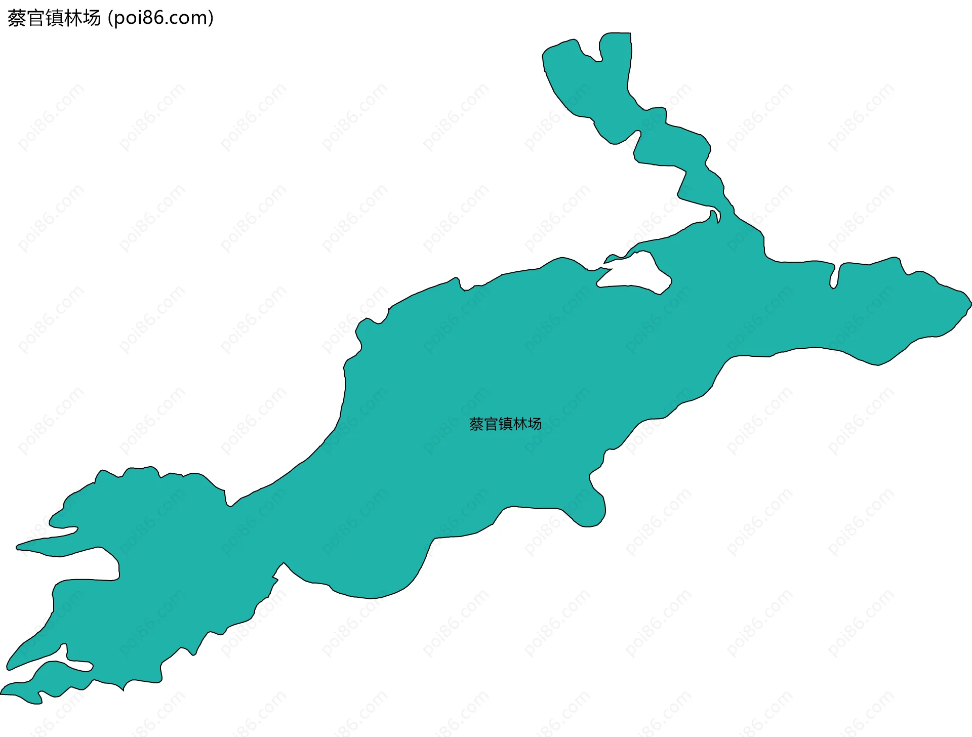 蔡官镇林场边界地图