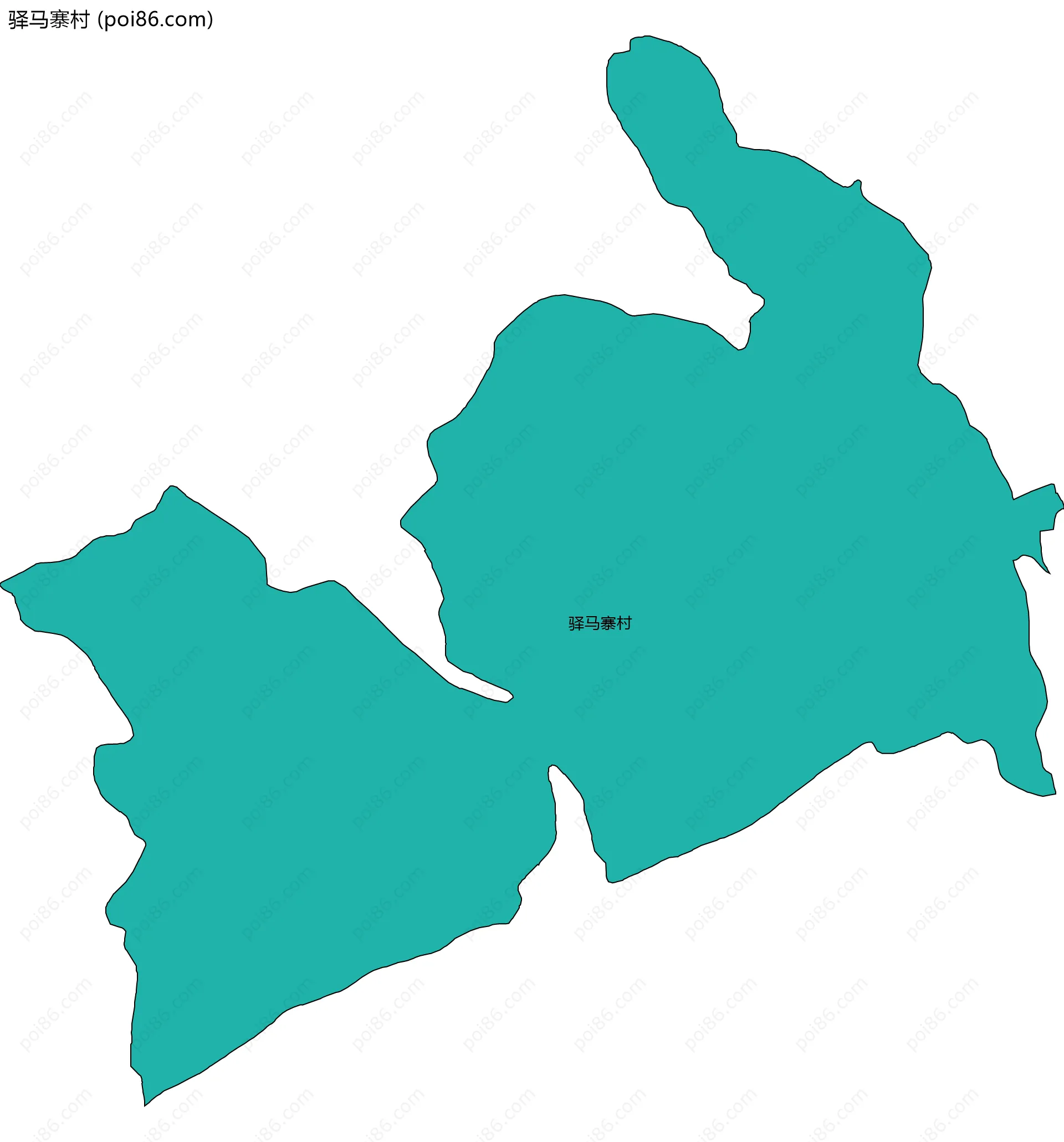 驿马寨村边界地图