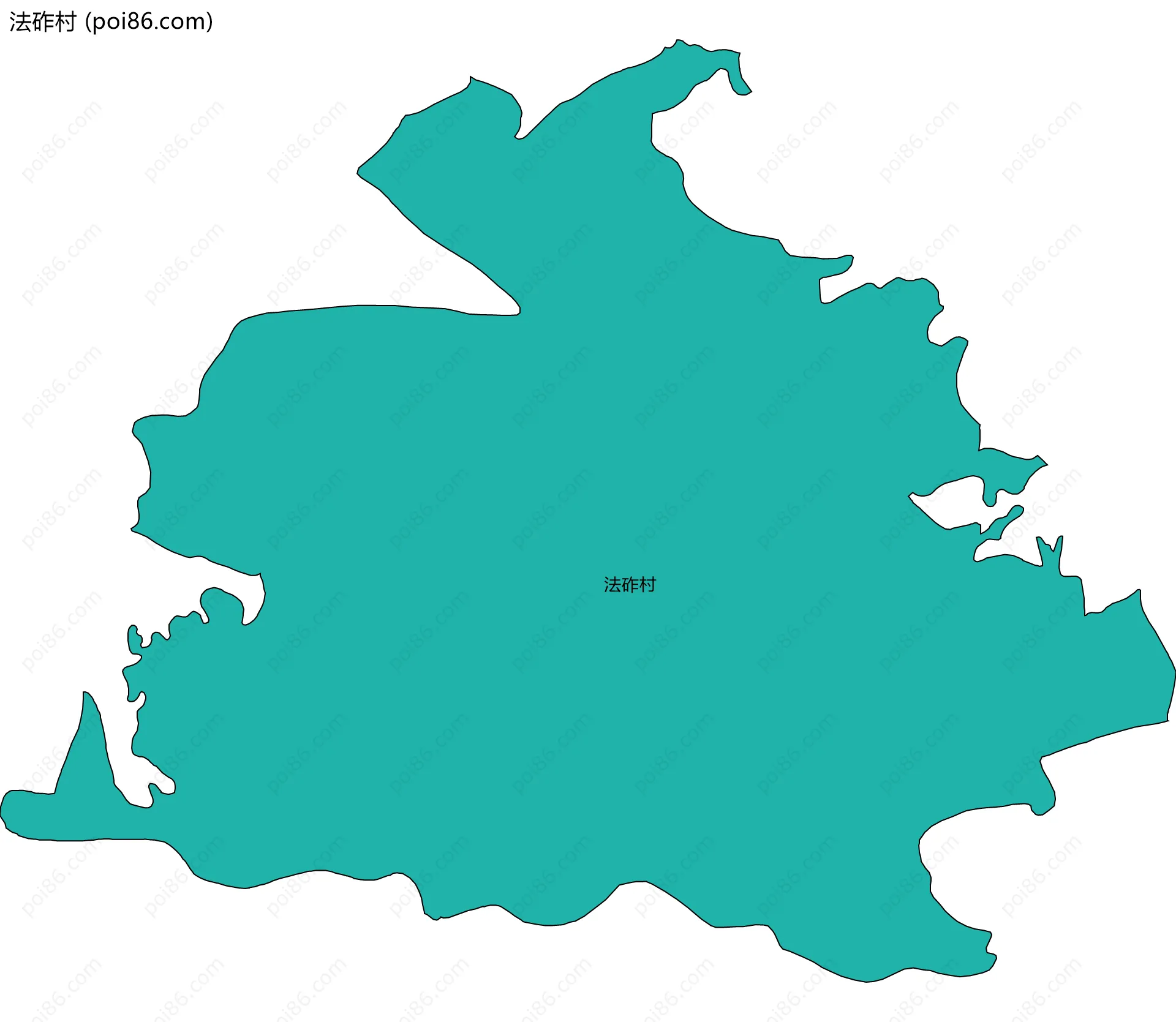 法砟村边界地图