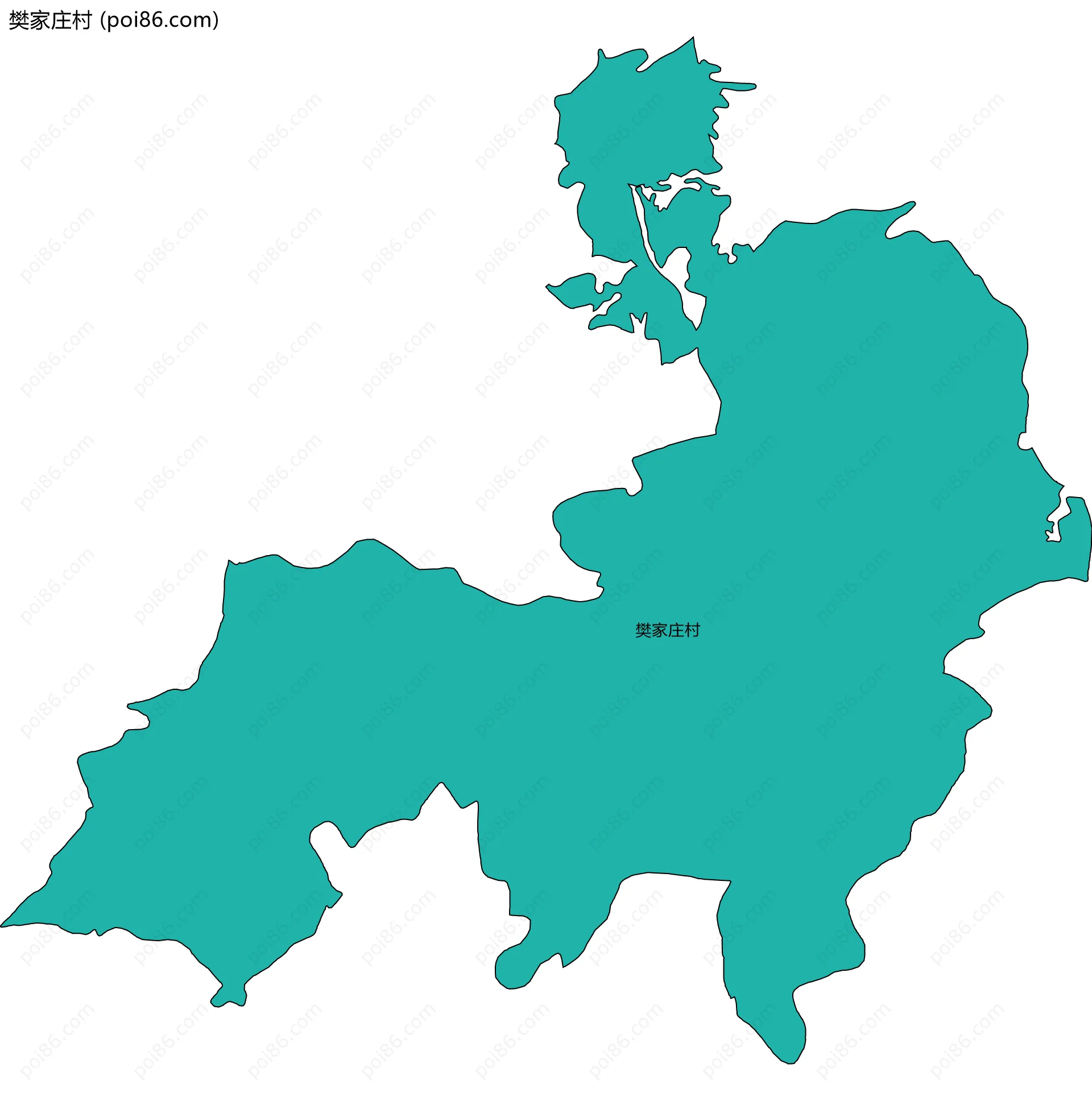 樊家庄村边界地图