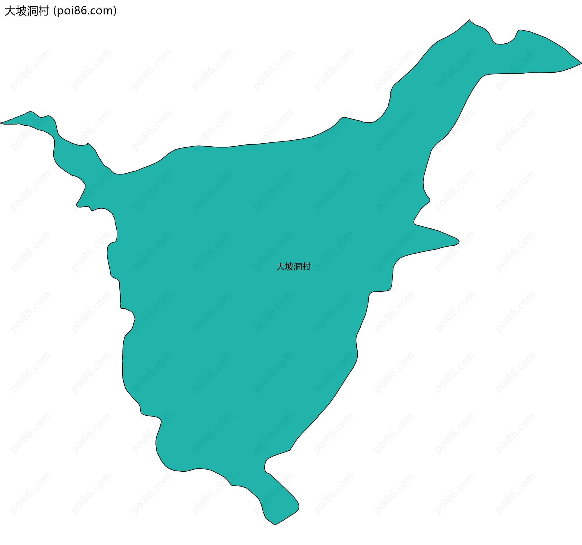大坡洞村边界地图