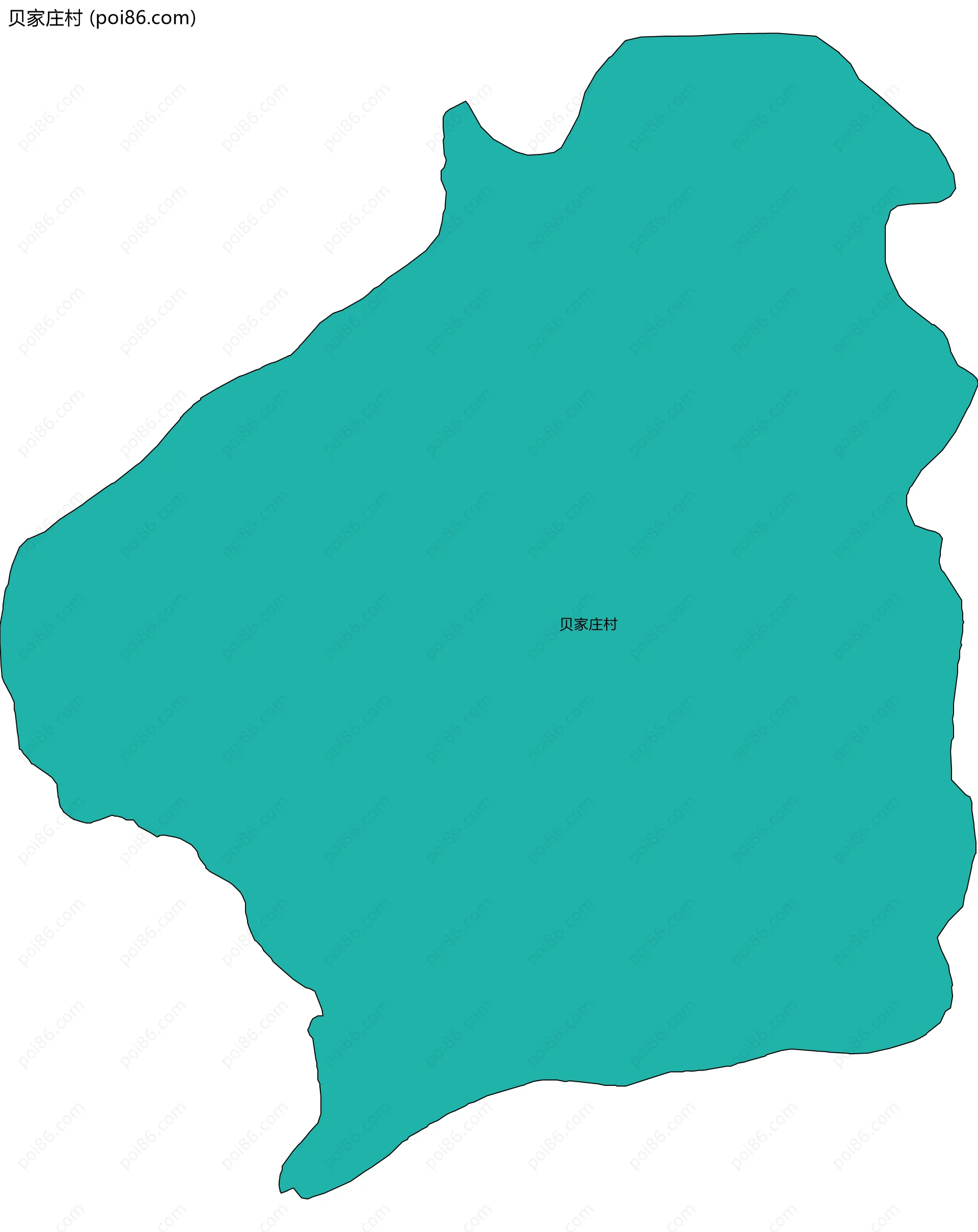 贝家庄村边界地图