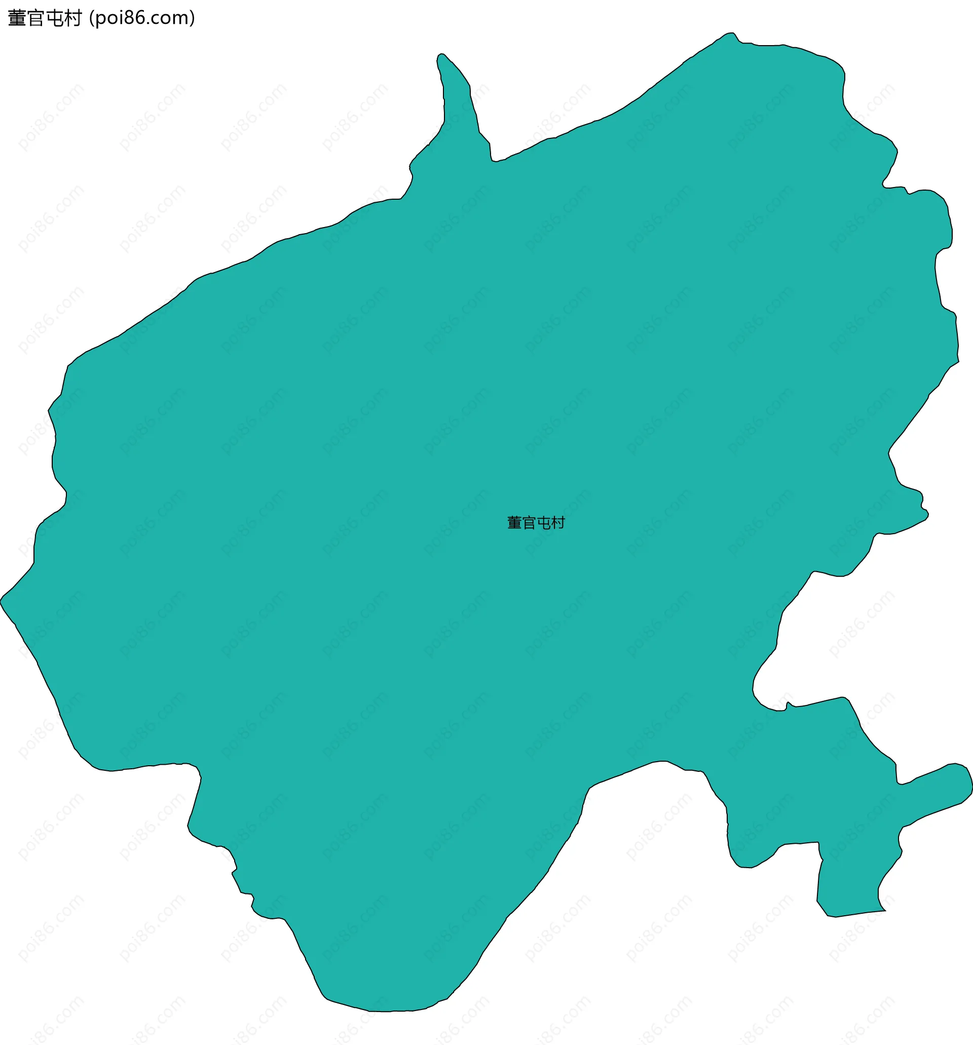 董官屯村边界地图