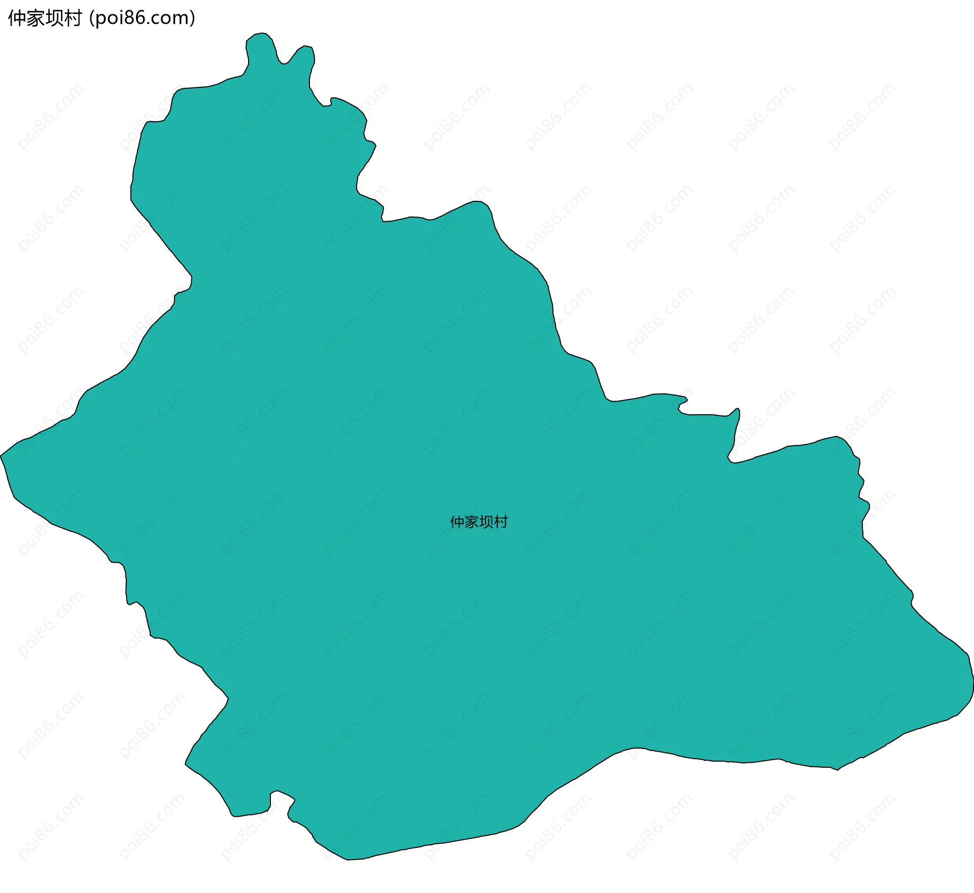 仲家坝村边界地图