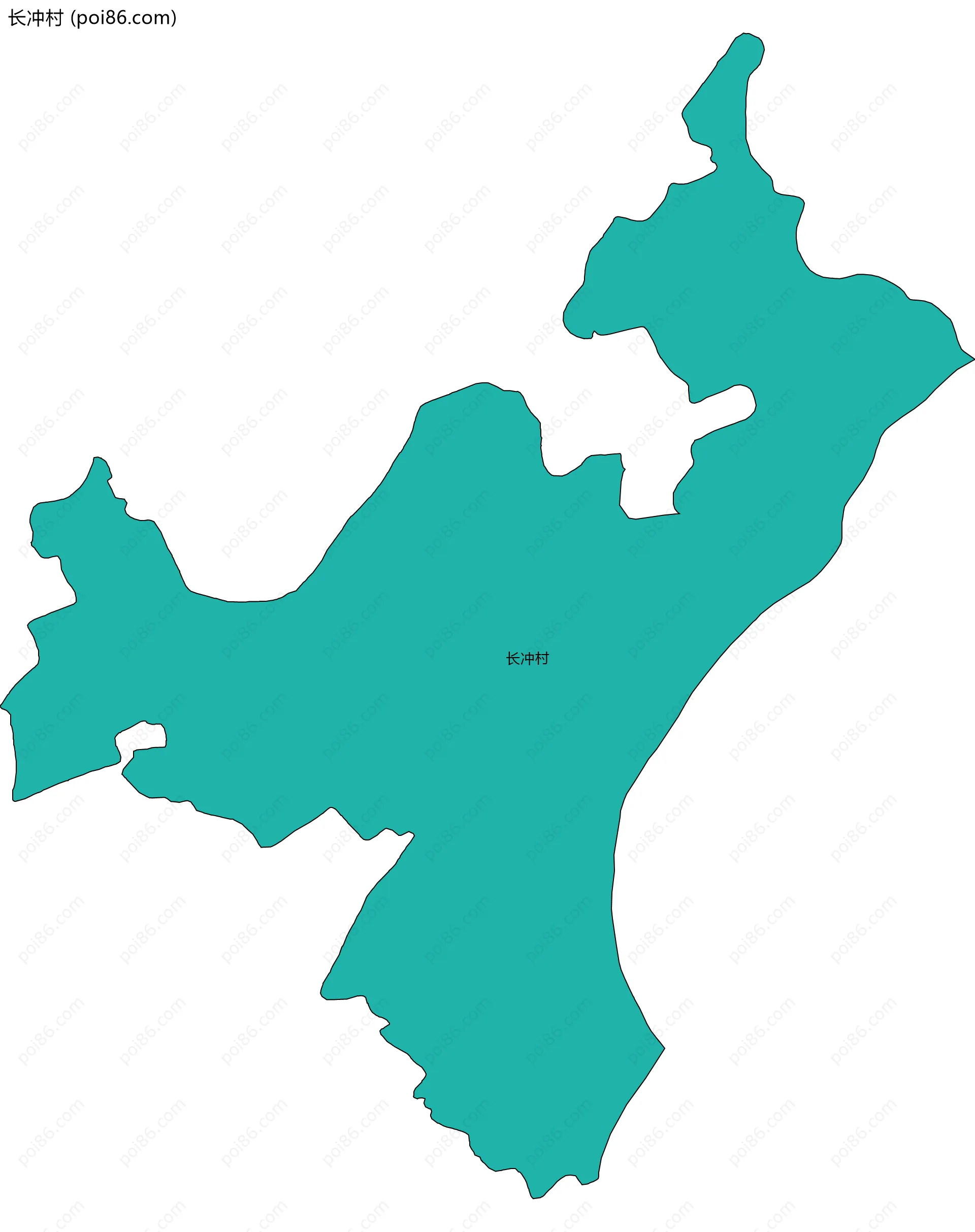 长冲村边界地图