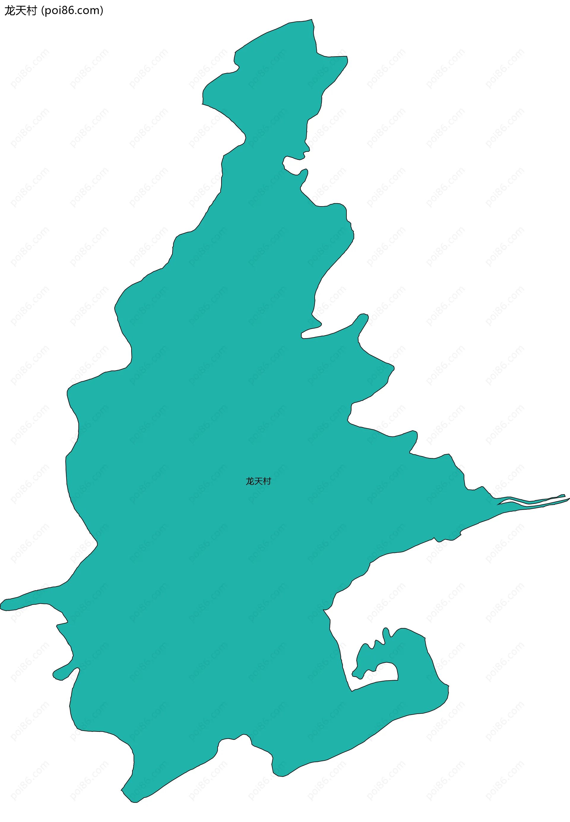 龙天村边界地图