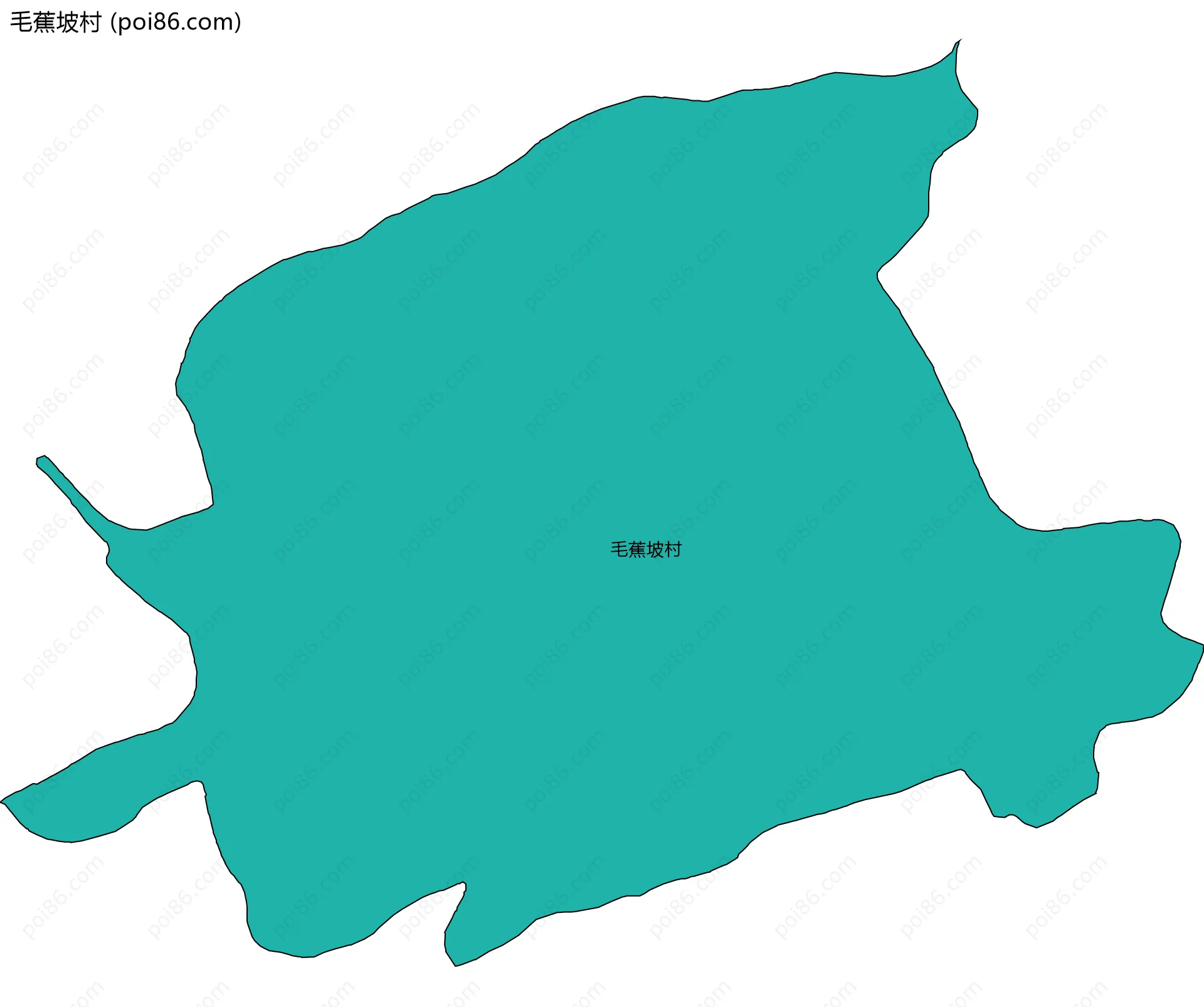 毛蕉坡村边界地图