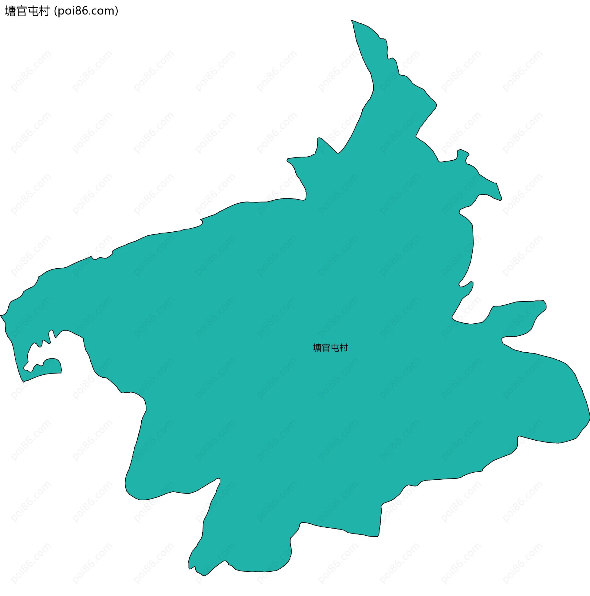 塘官屯村边界地图