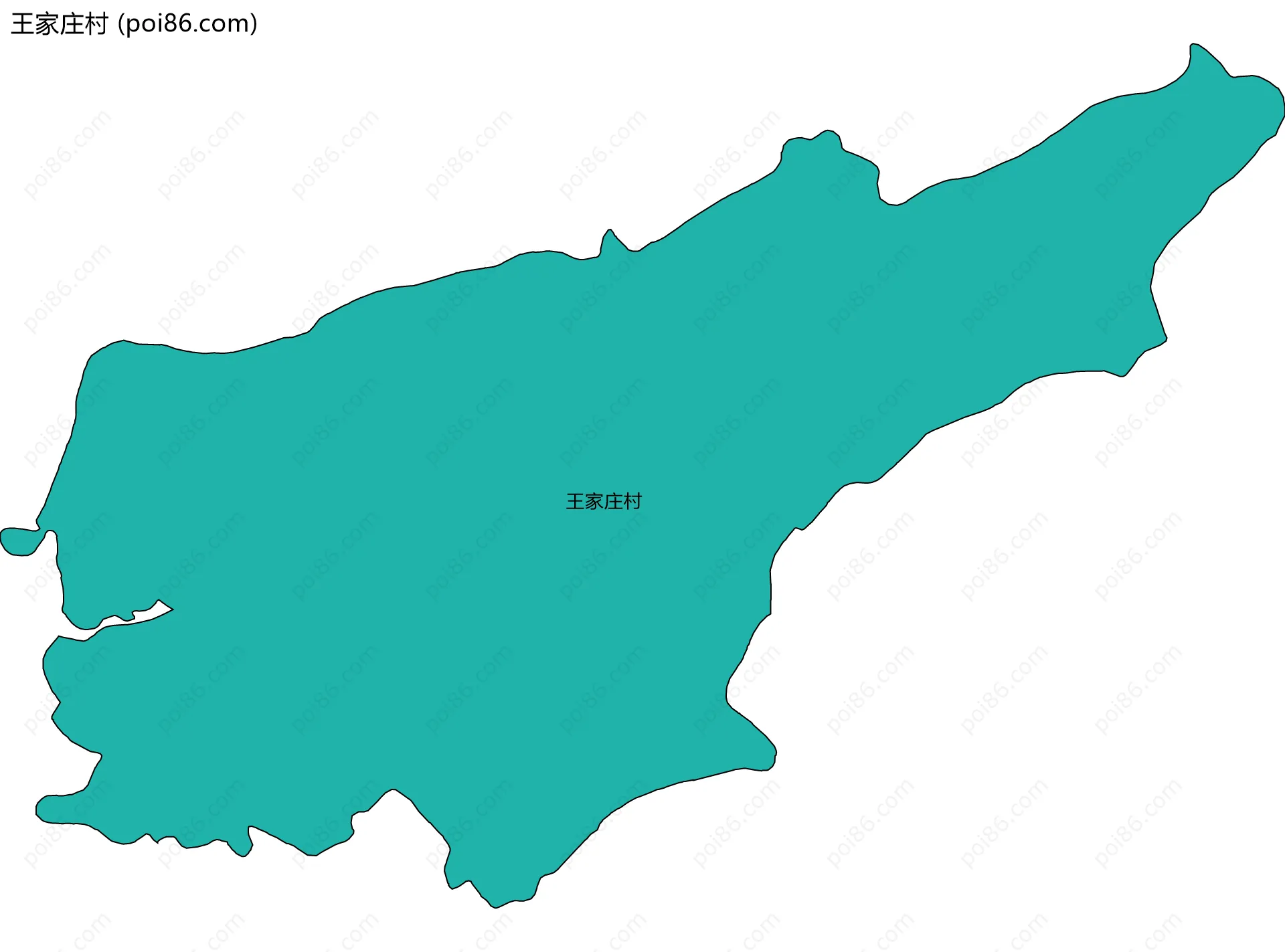 王家庄村边界地图