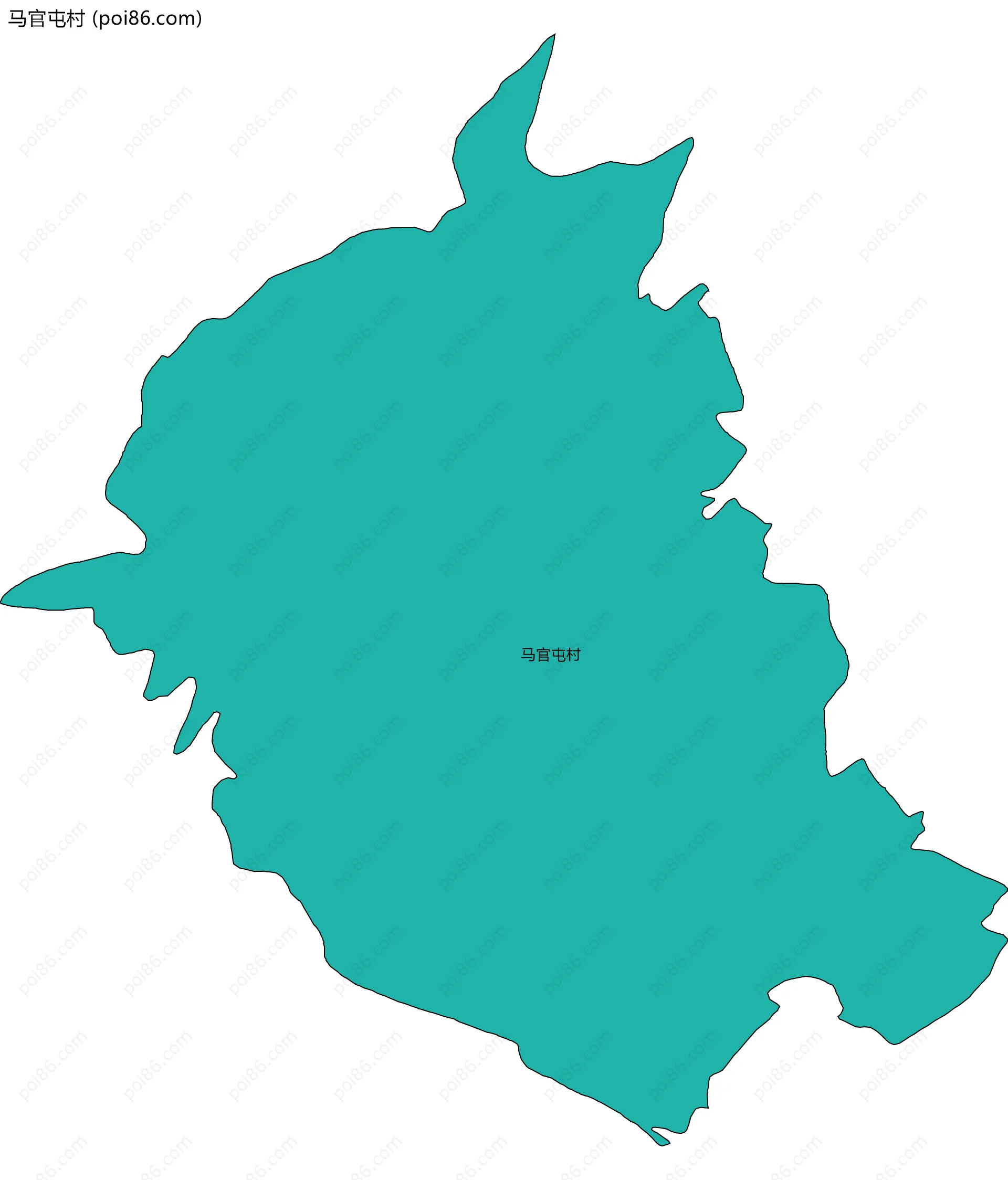 马官屯村边界地图