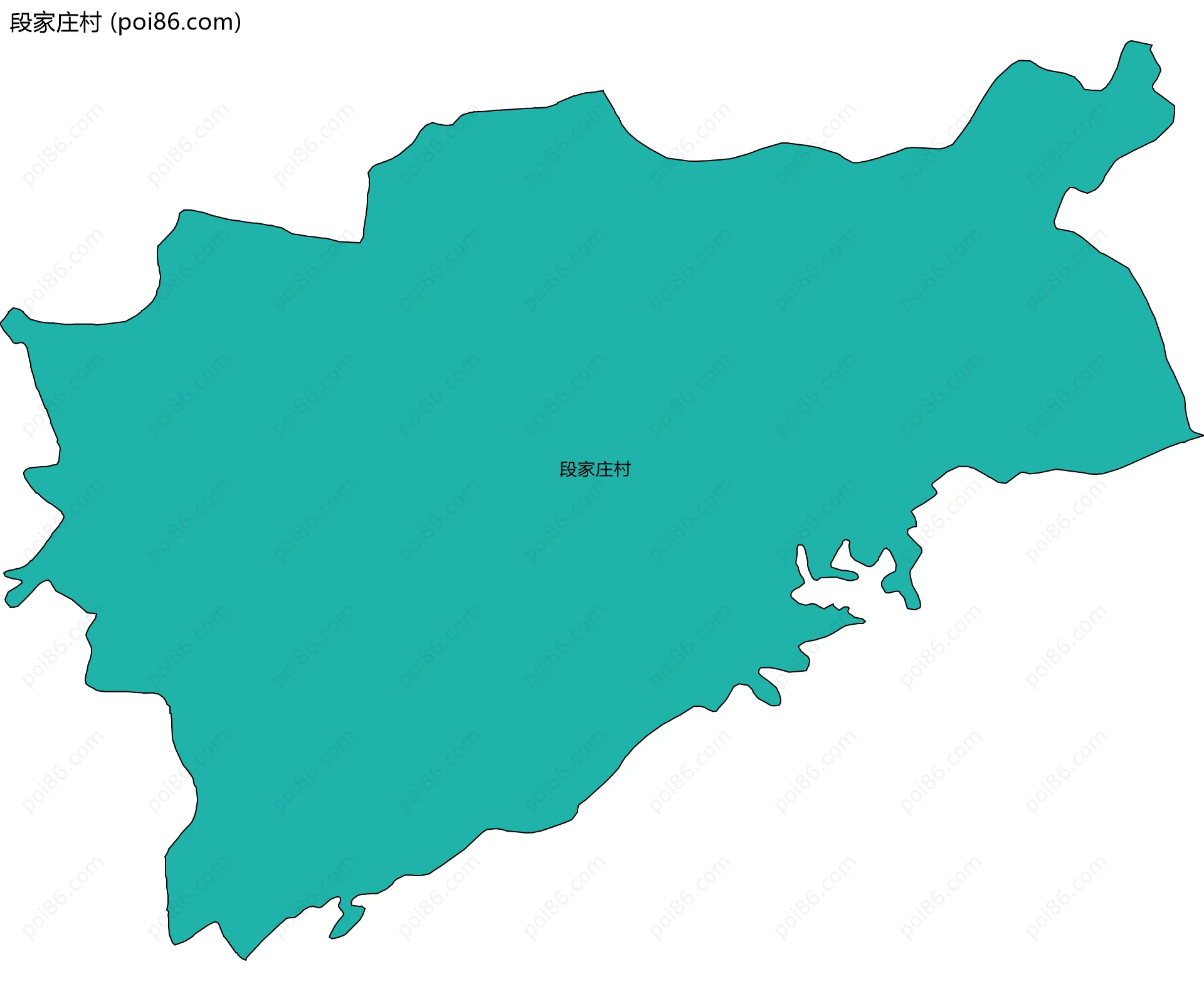 段家庄村边界地图