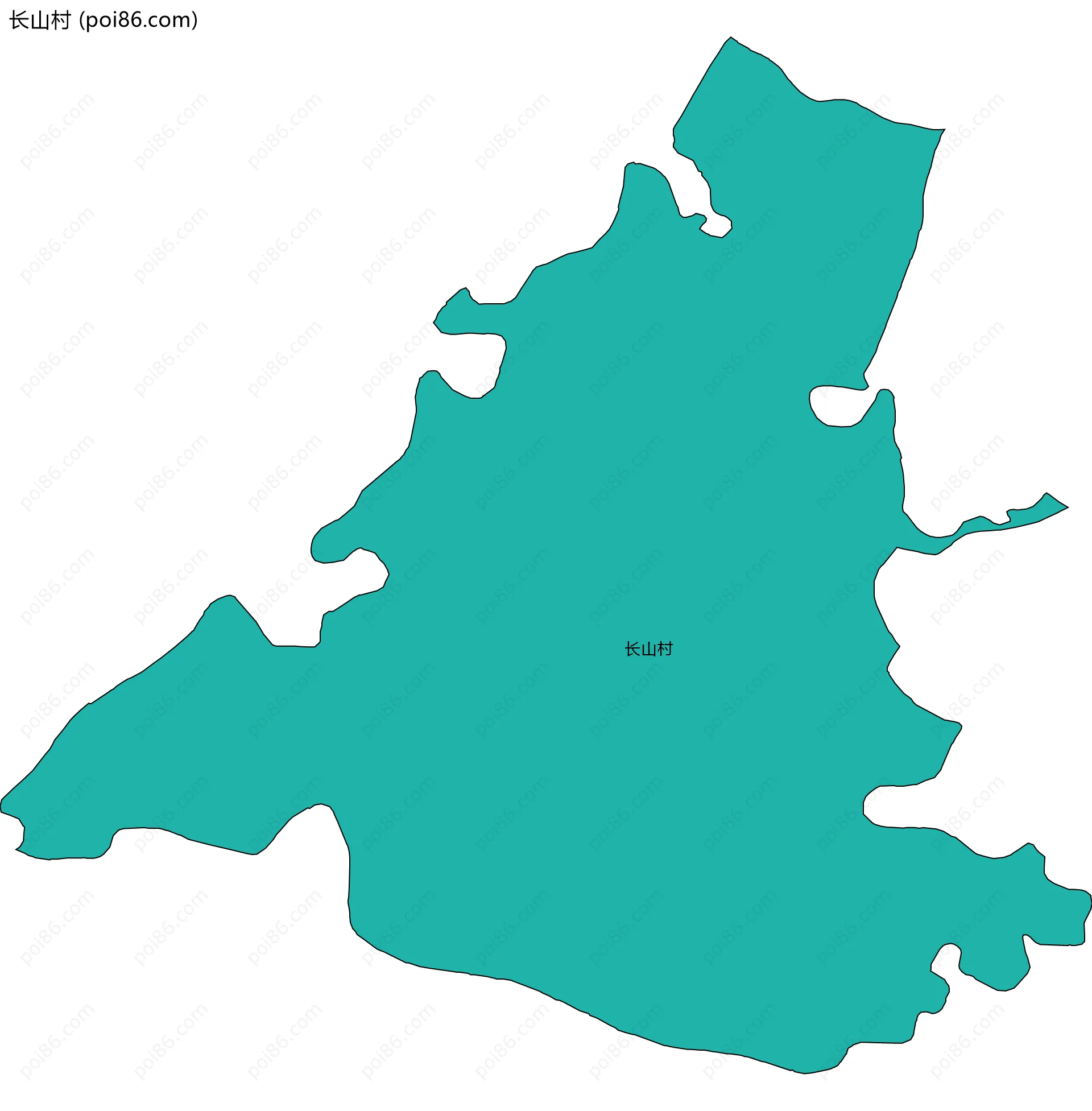 长山村边界地图