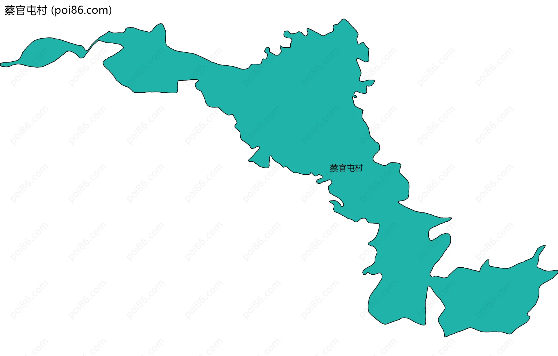 蔡官屯村边界地图