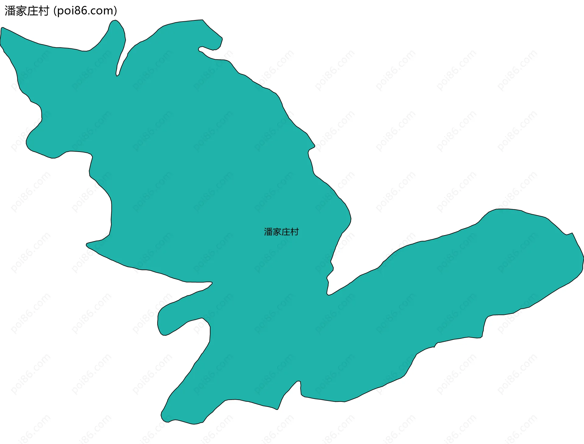 潘家庄村边界地图