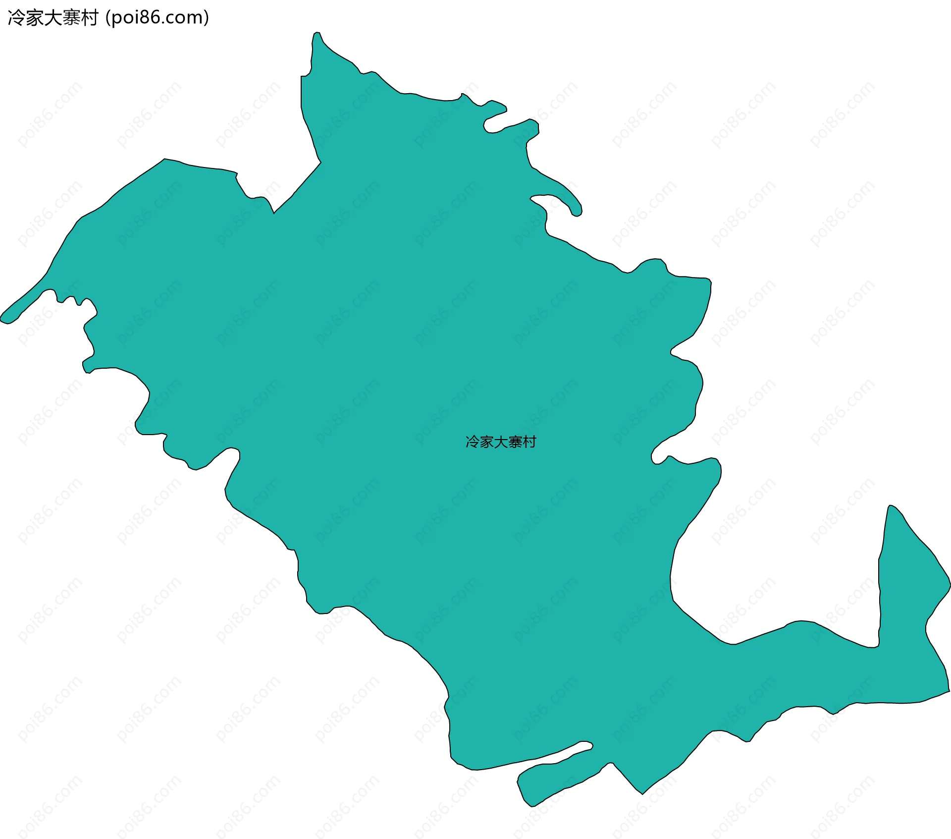 冷家大寨村边界地图