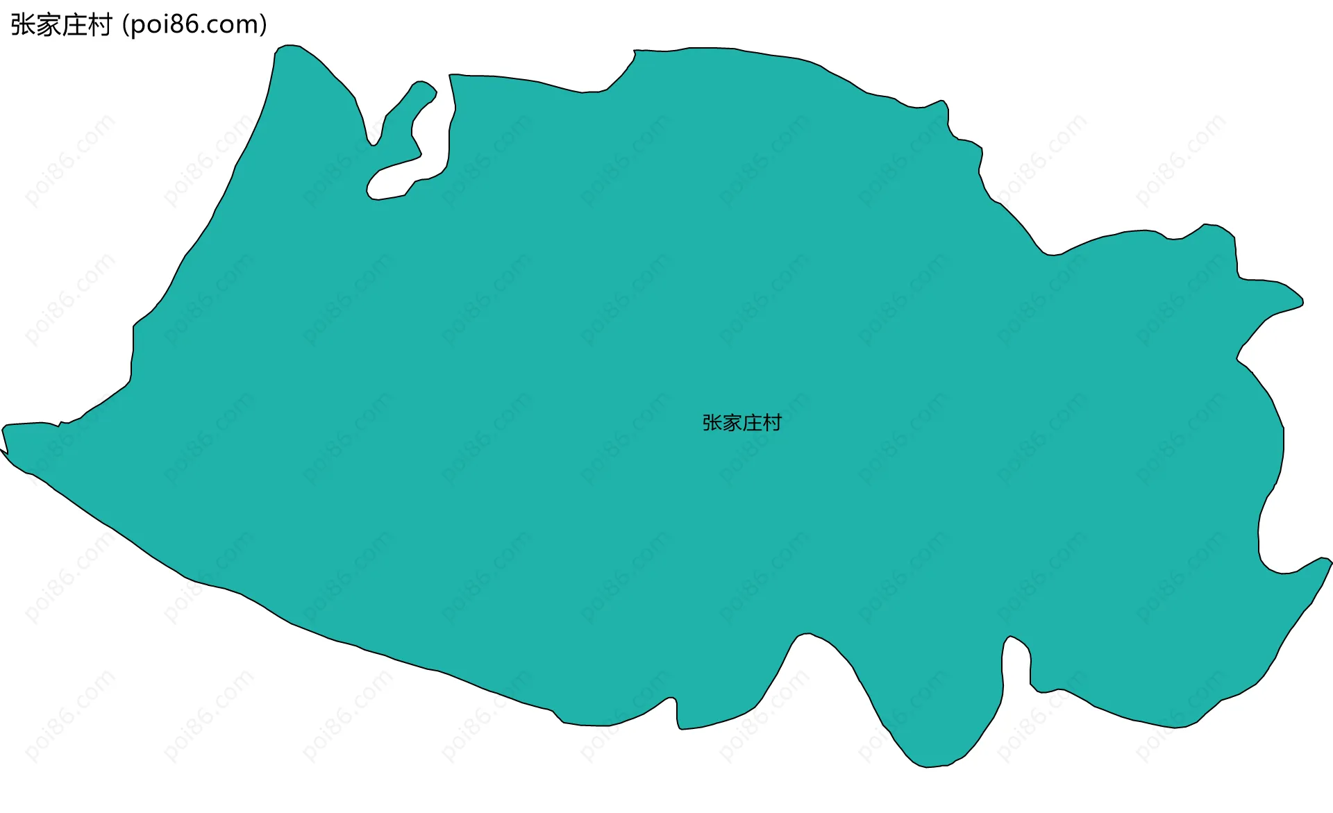 张家庄村边界地图