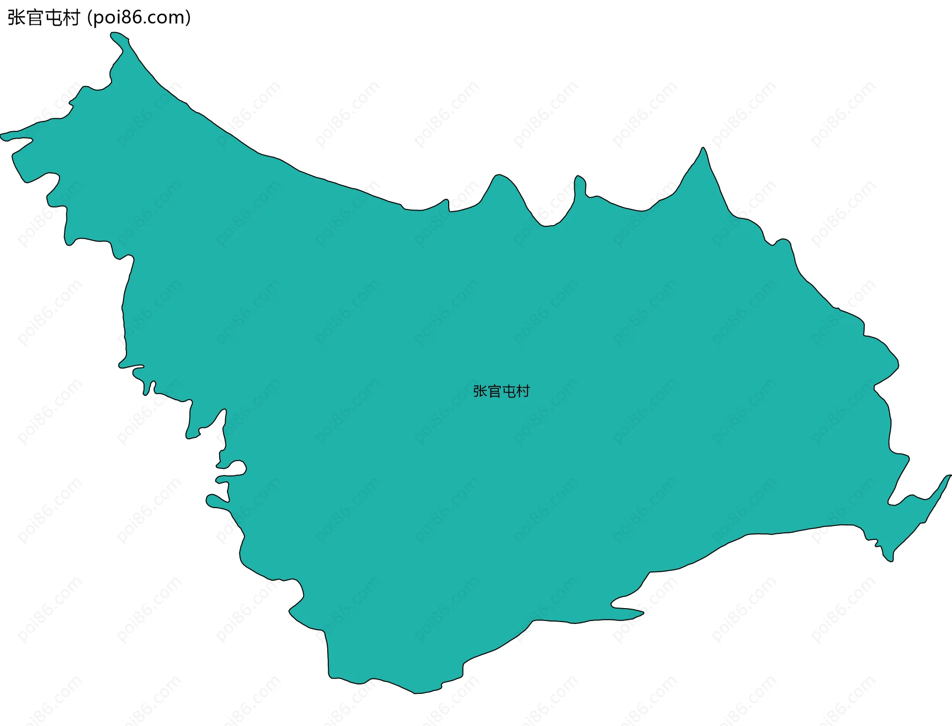 张官屯村边界地图