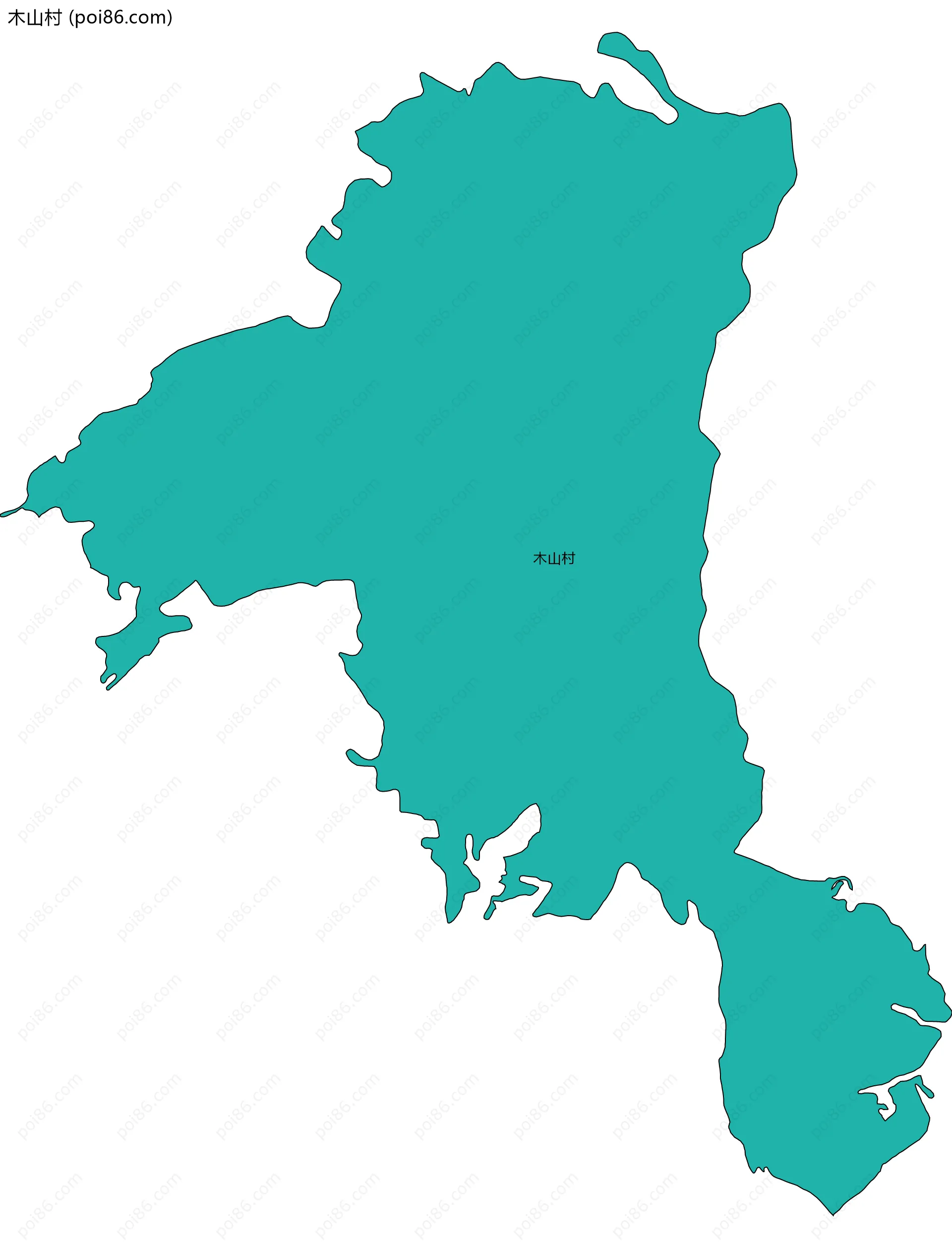 木山村边界地图