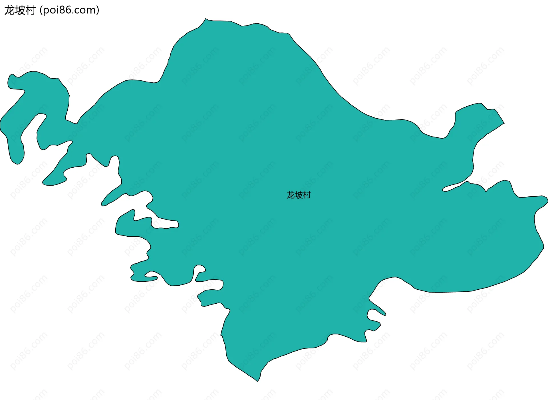 龙坡村边界地图