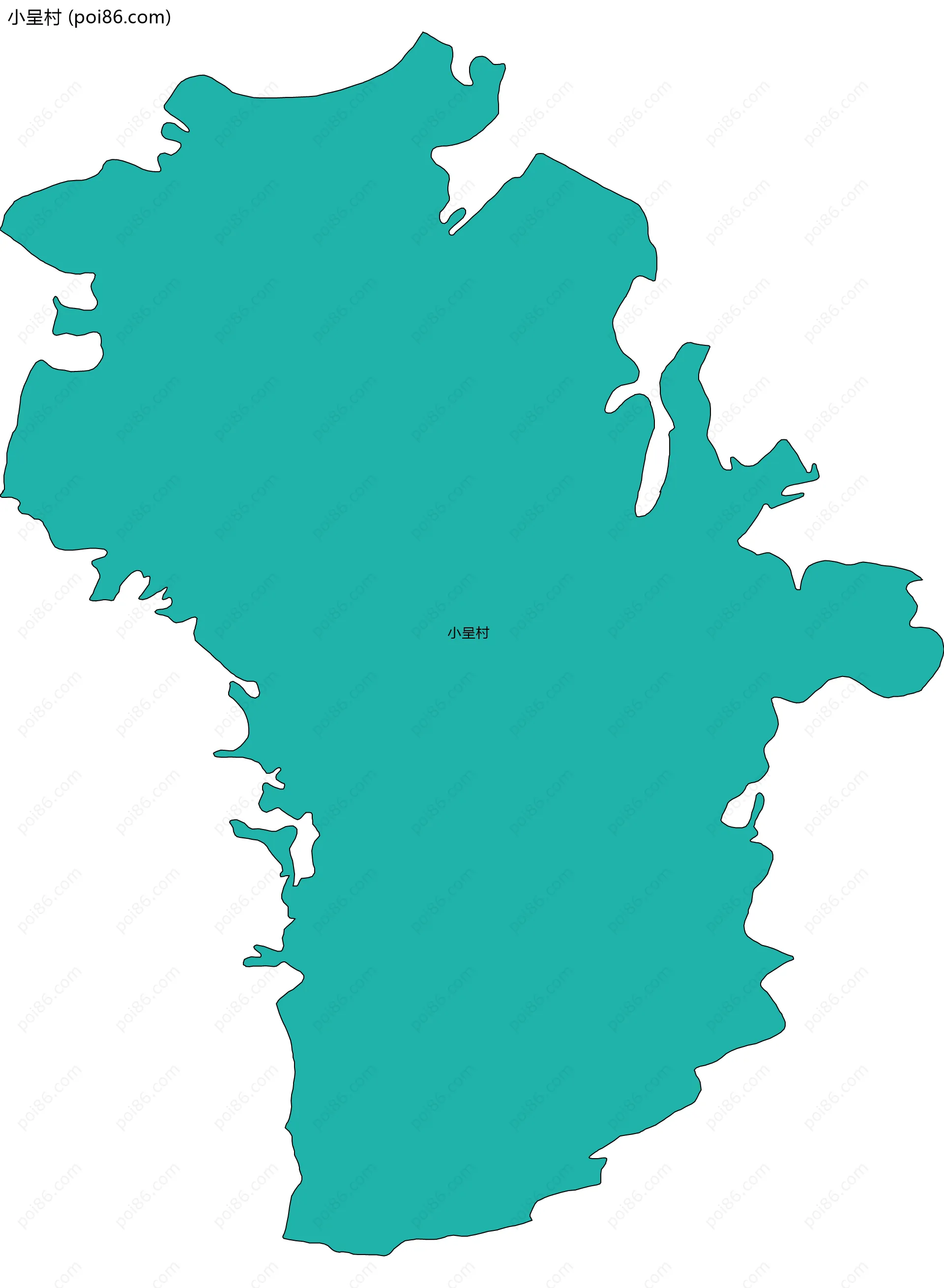 小呈村边界地图