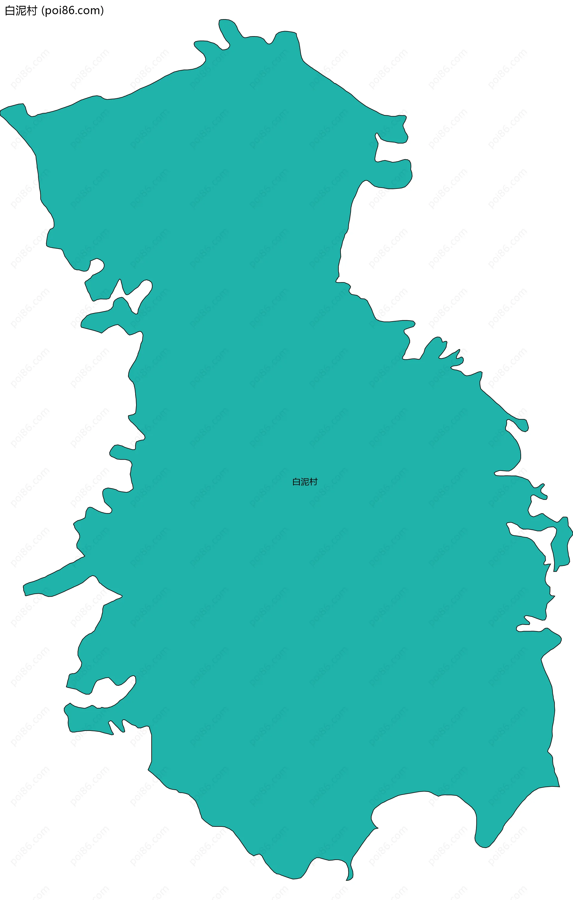 白泥村边界地图