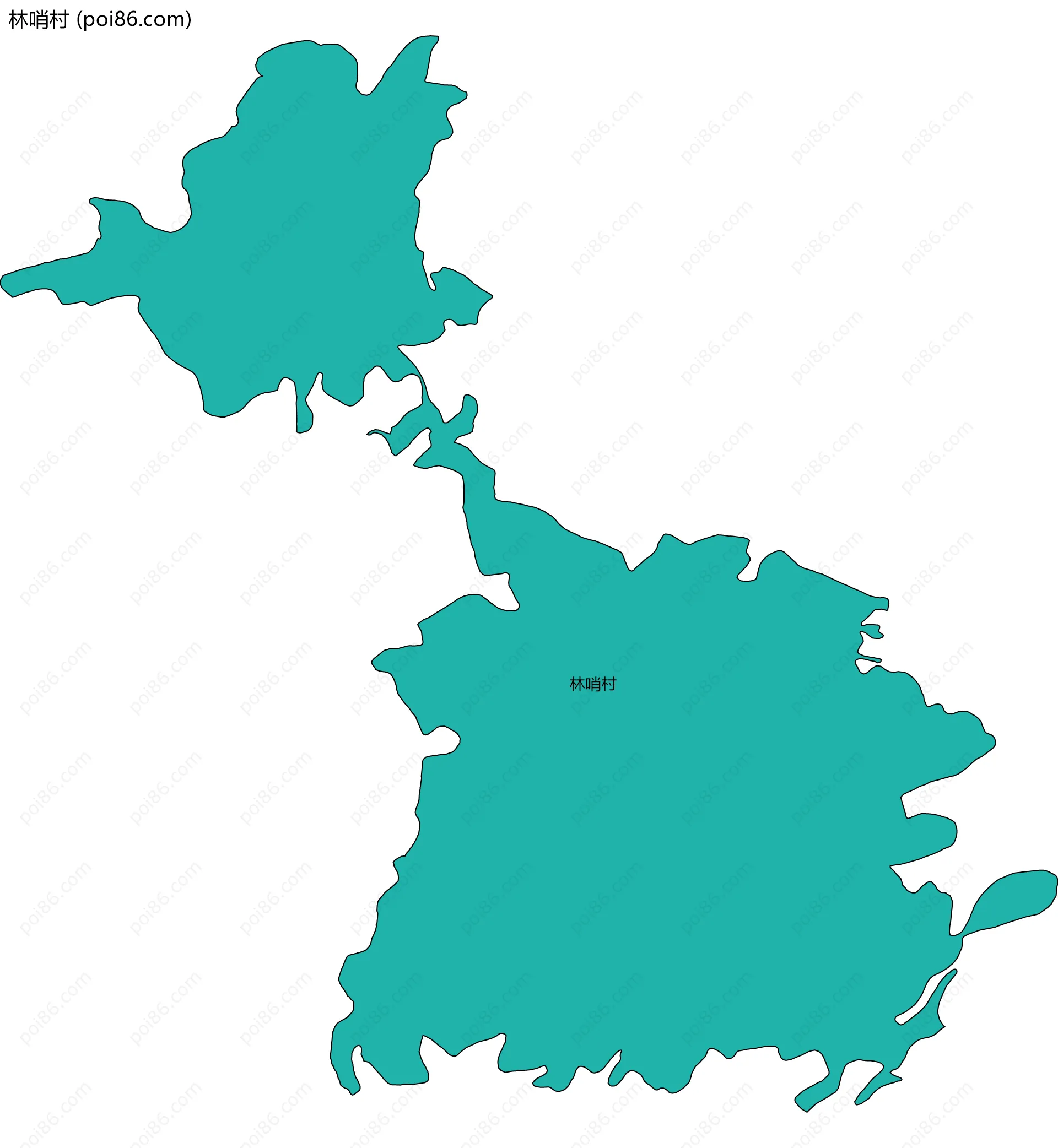 林哨村边界地图