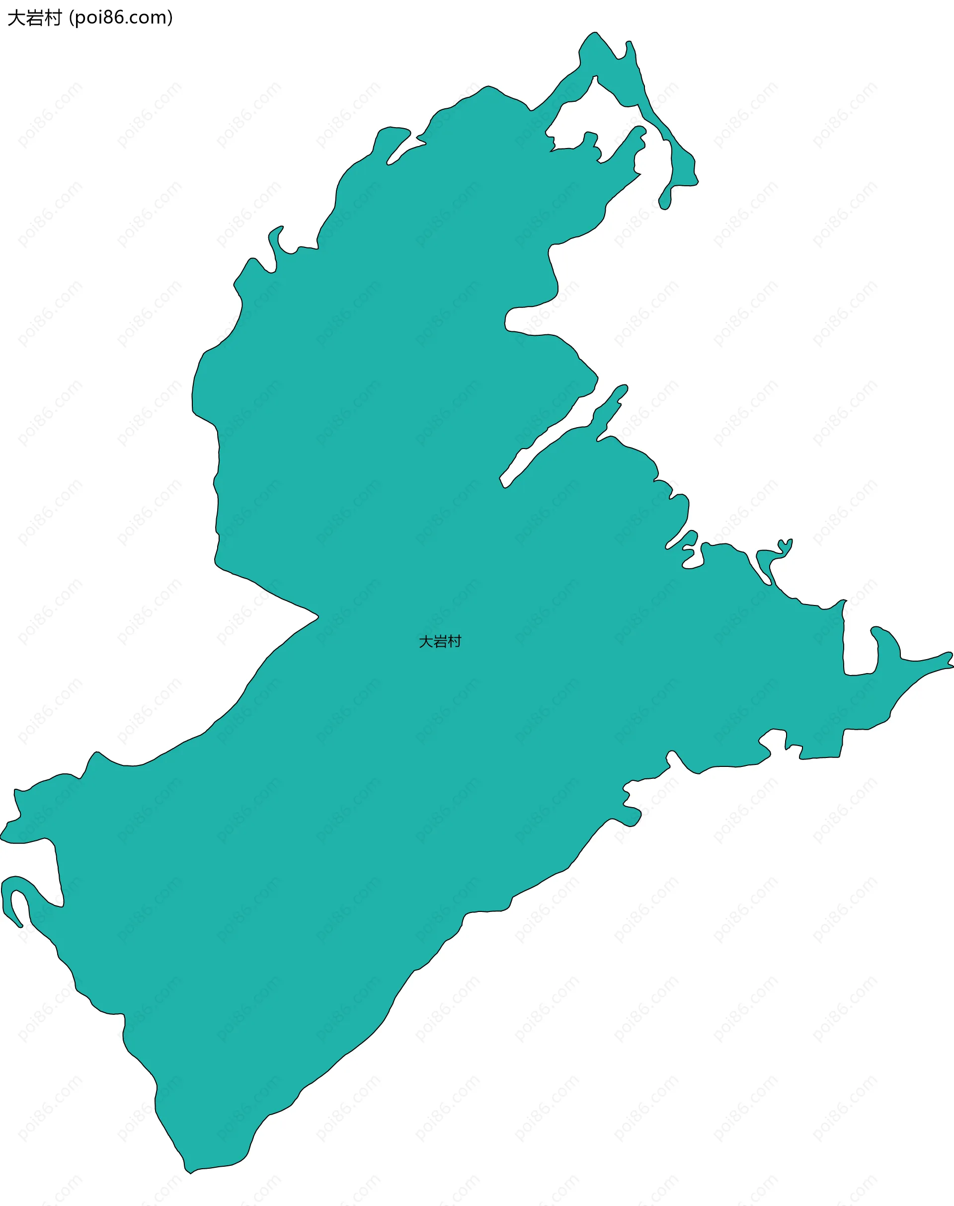 大岩村边界地图