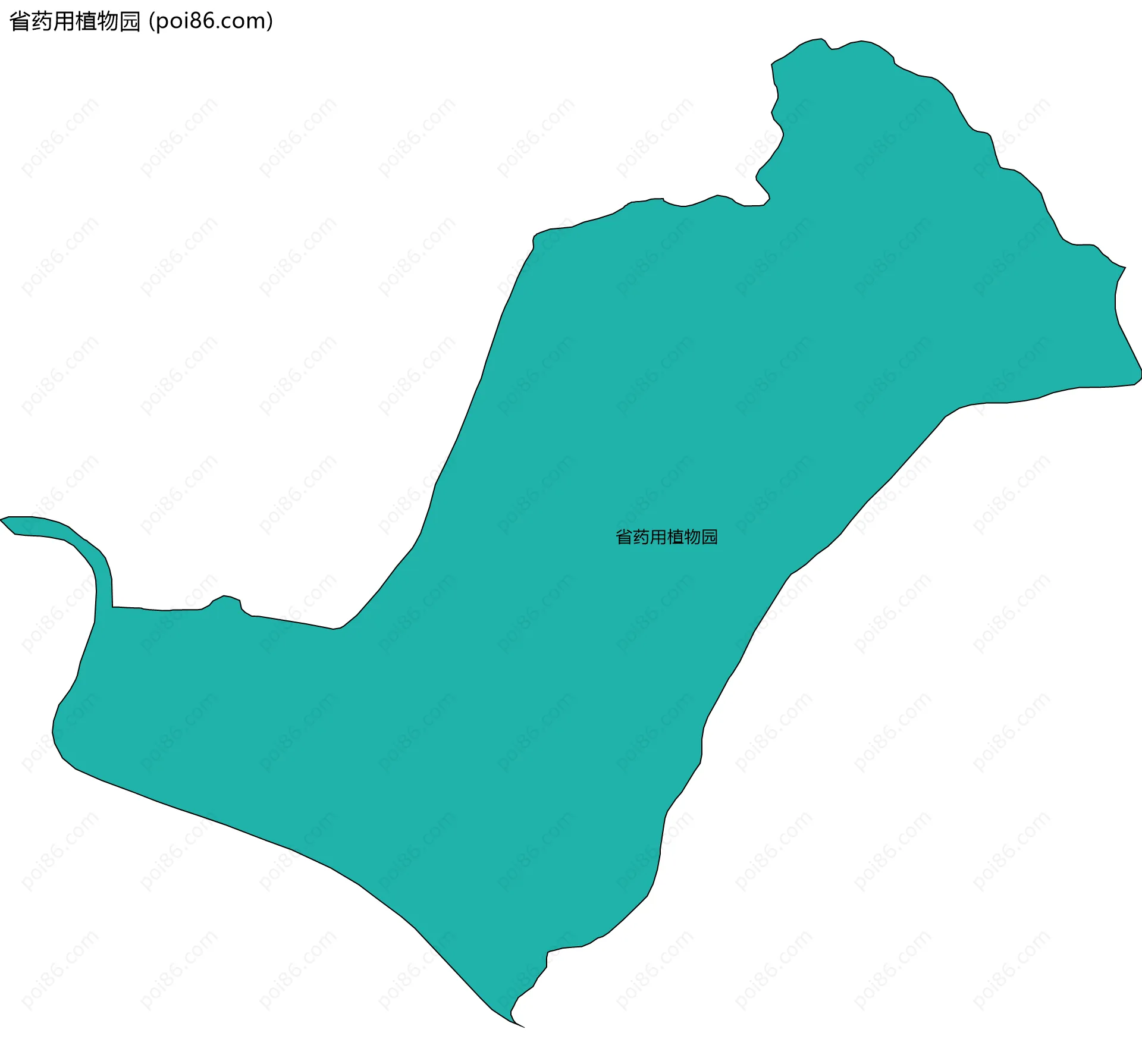 省药用植物园边界地图