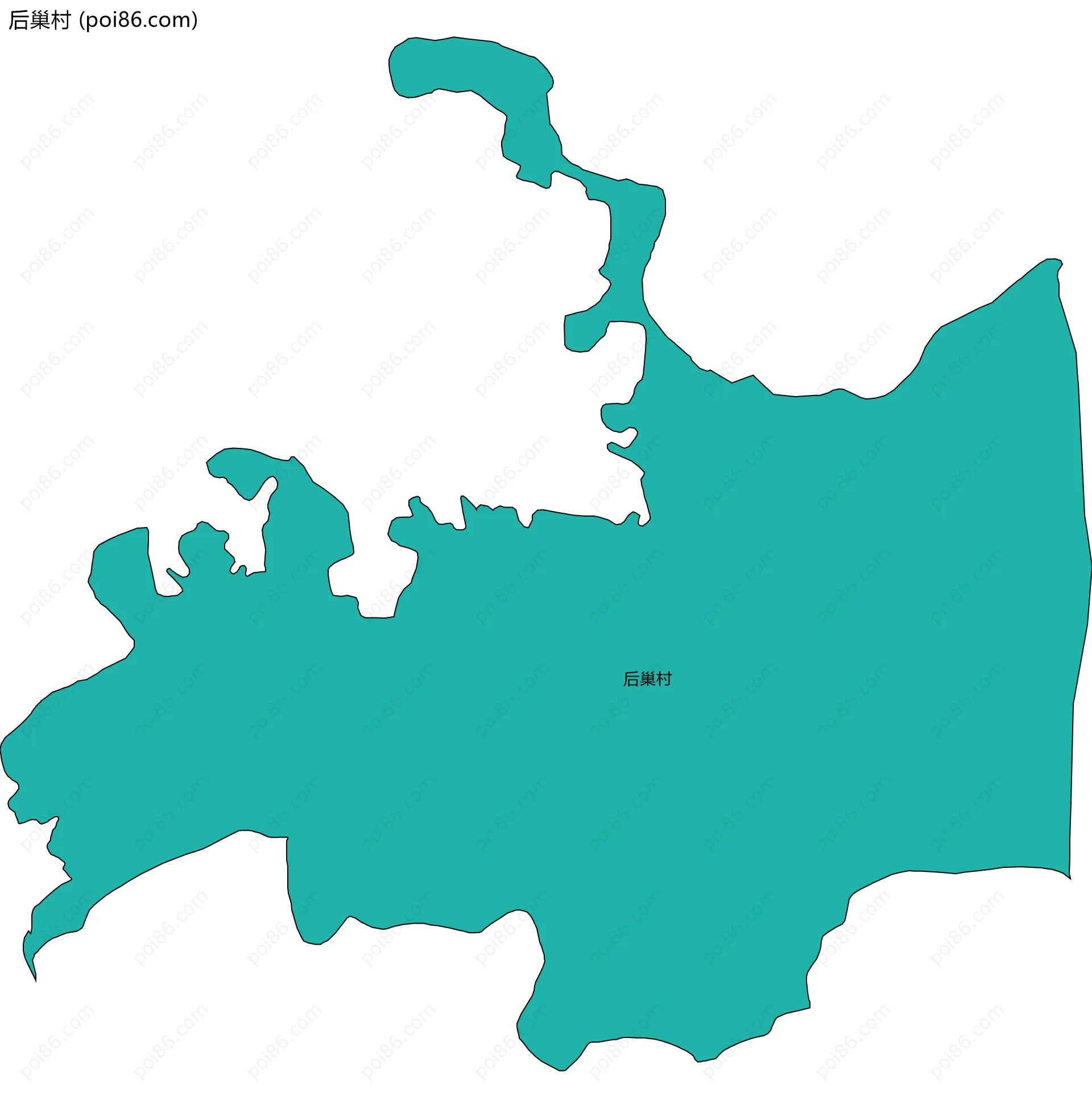 后巢村边界地图