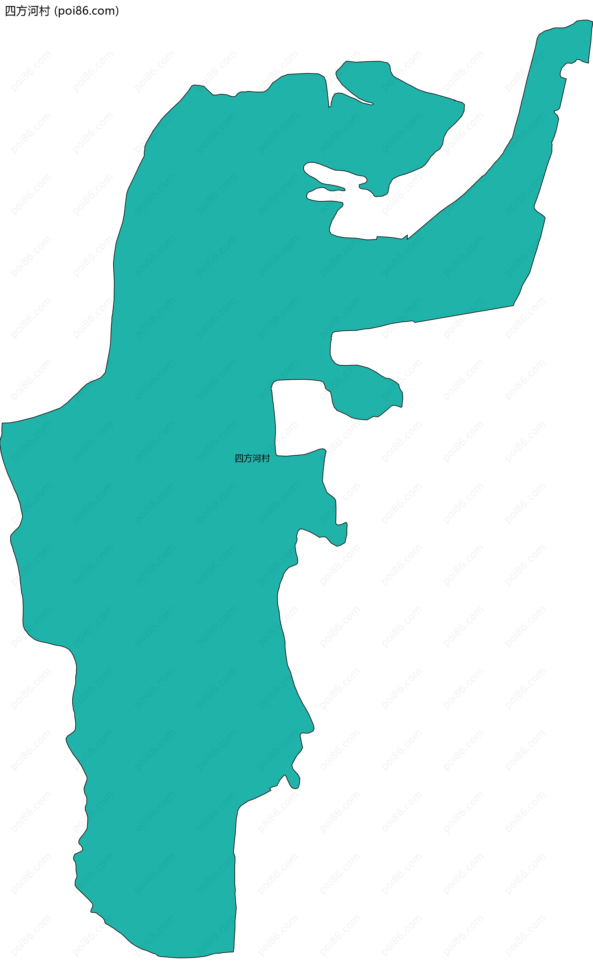 四方河村边界地图