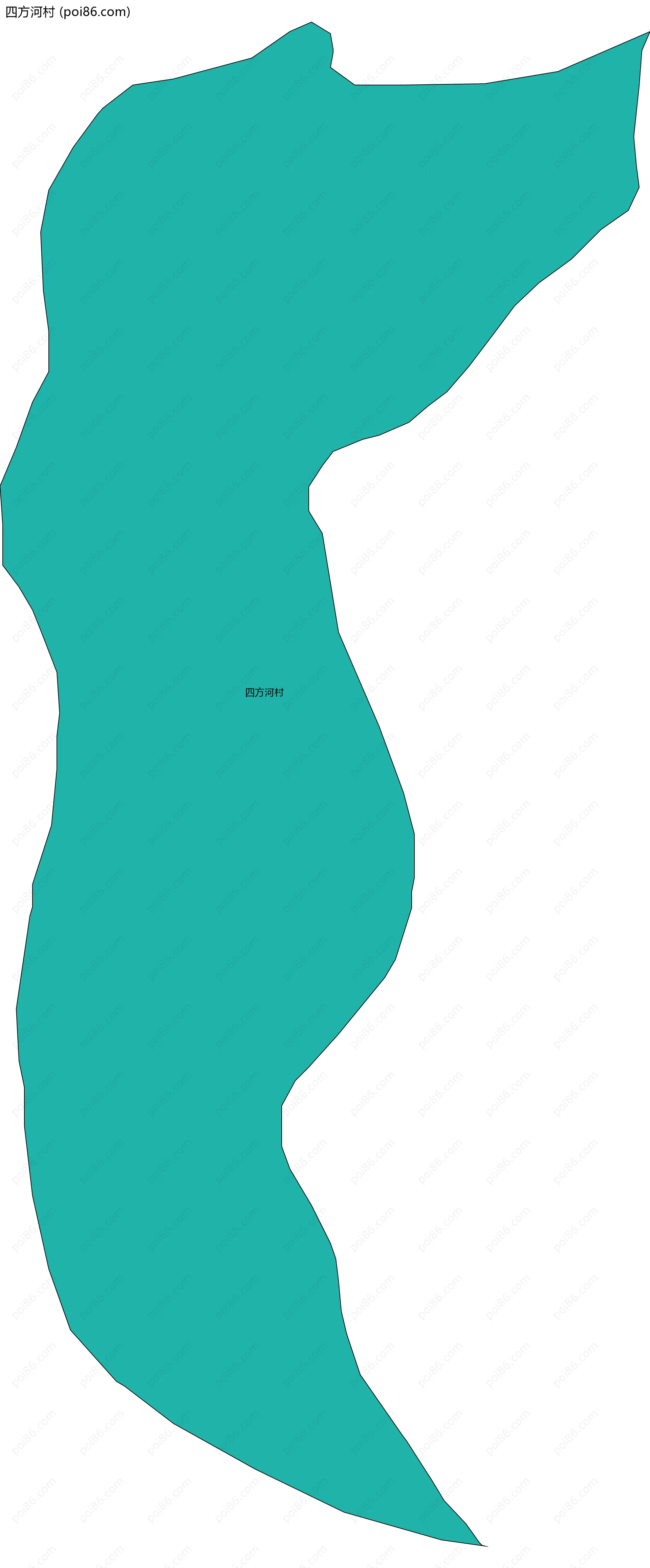 四方河村边界地图