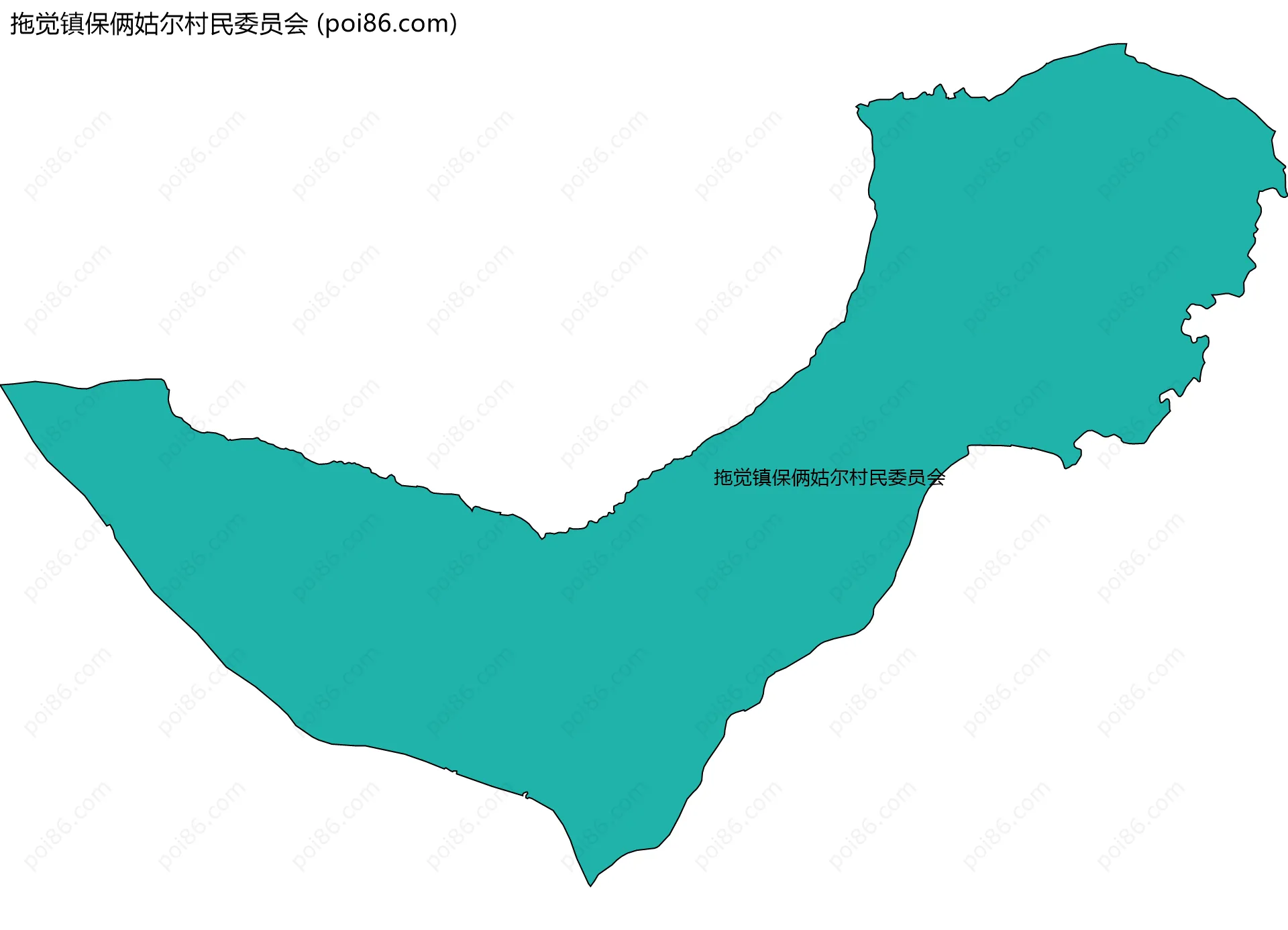 拖觉镇保俩姑尔村民委员会边界地图