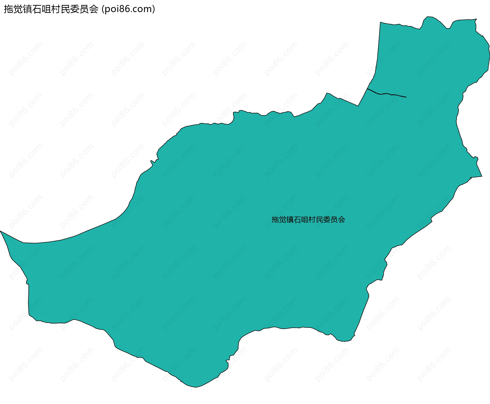 拖觉镇石咀村民委员会边界地图