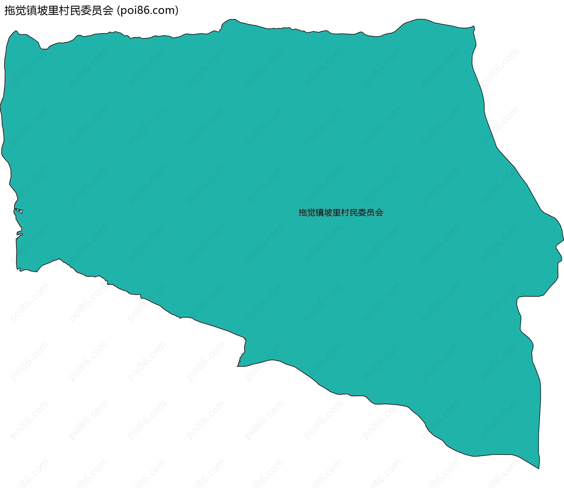 拖觉镇坡里村民委员会边界地图