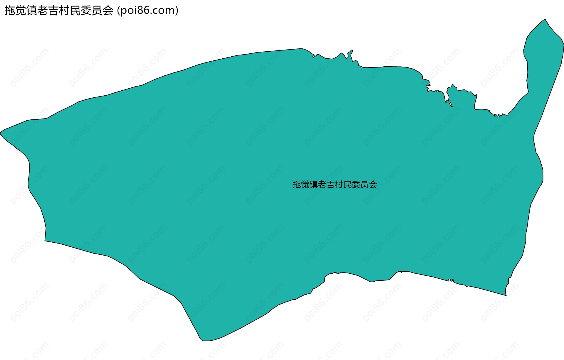 拖觉镇老吉村民委员会边界地图