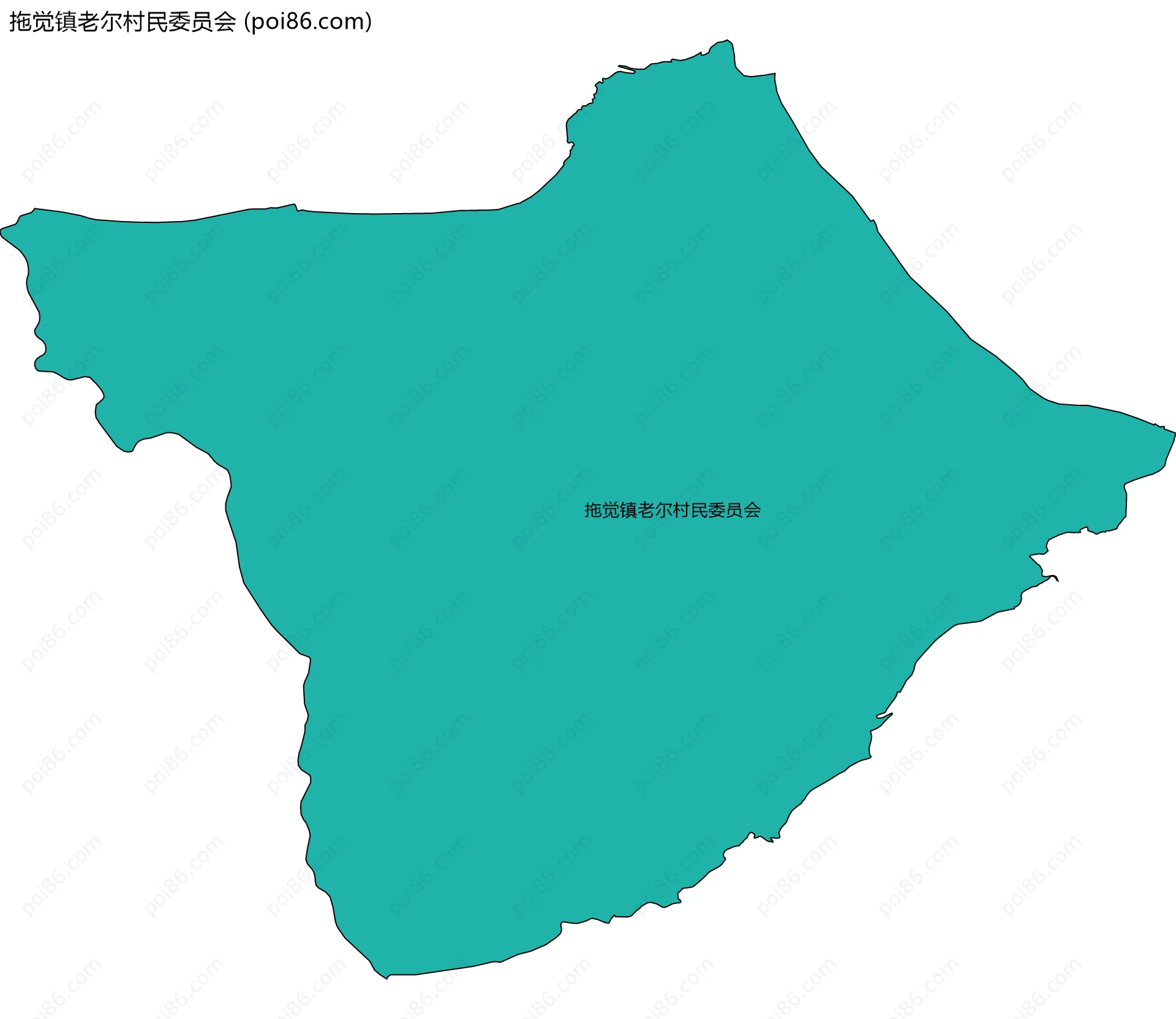拖觉镇老尔村民委员会边界地图