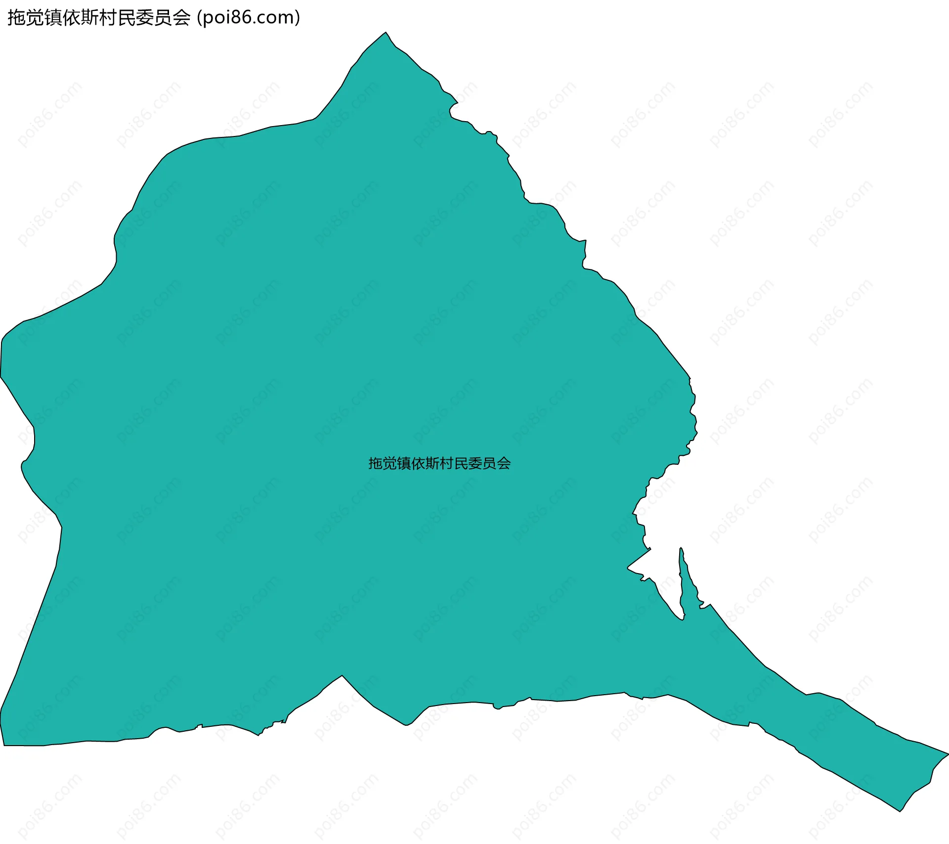 拖觉镇依斯村民委员会边界地图
