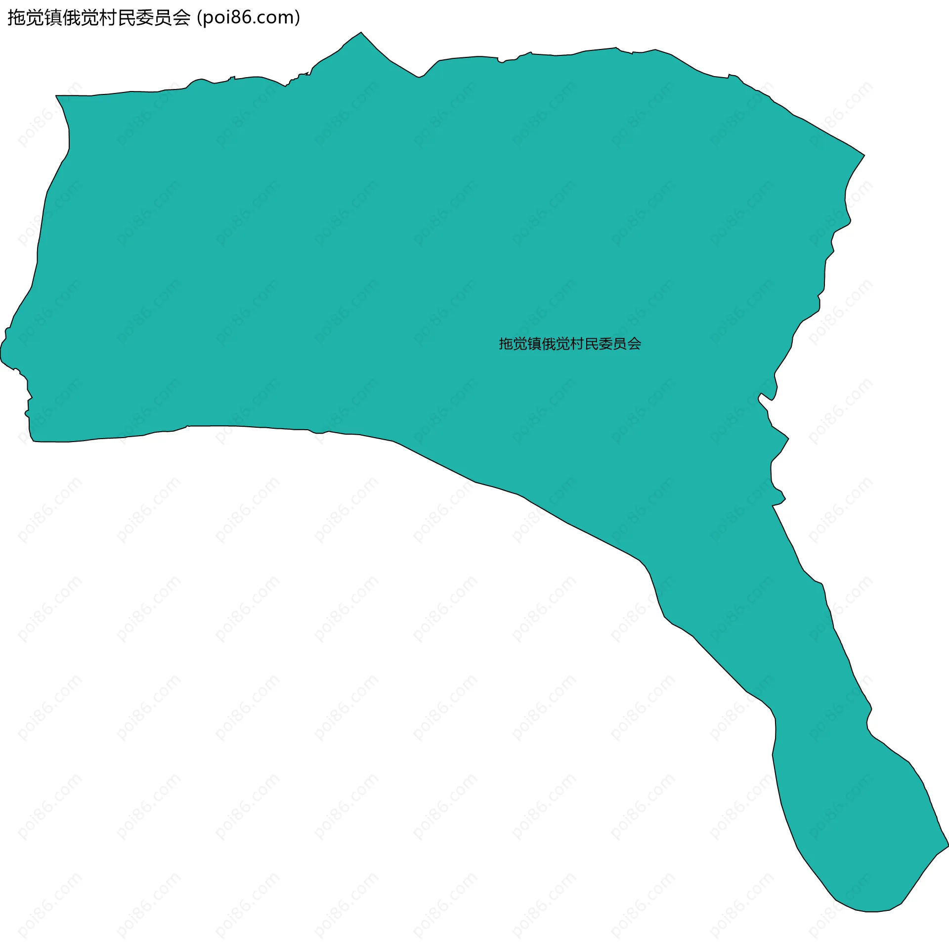 拖觉镇俄觉村民委员会边界地图