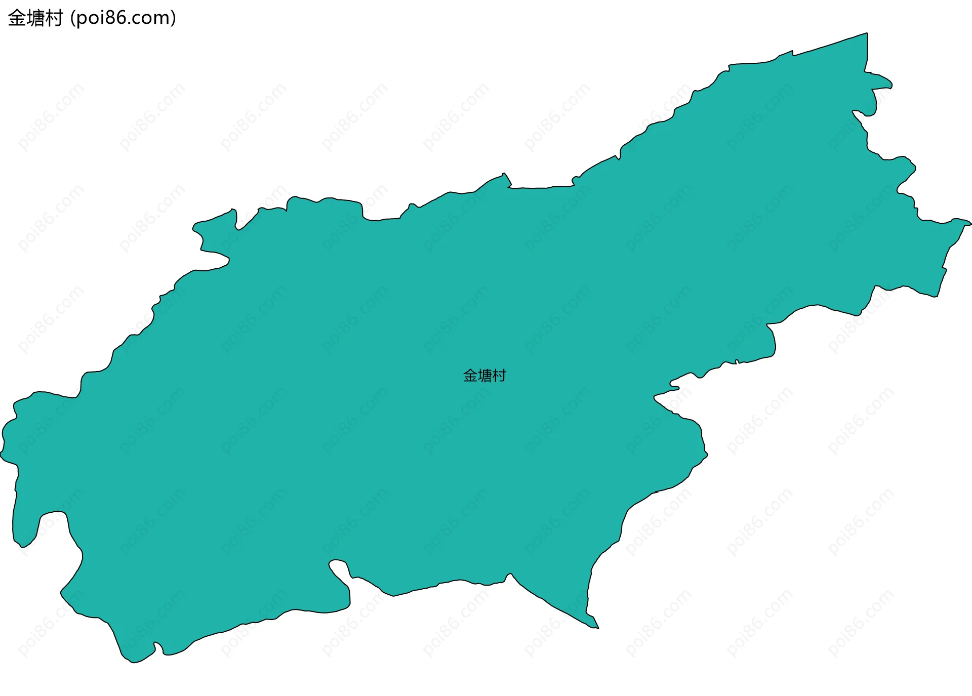 金塘村边界地图