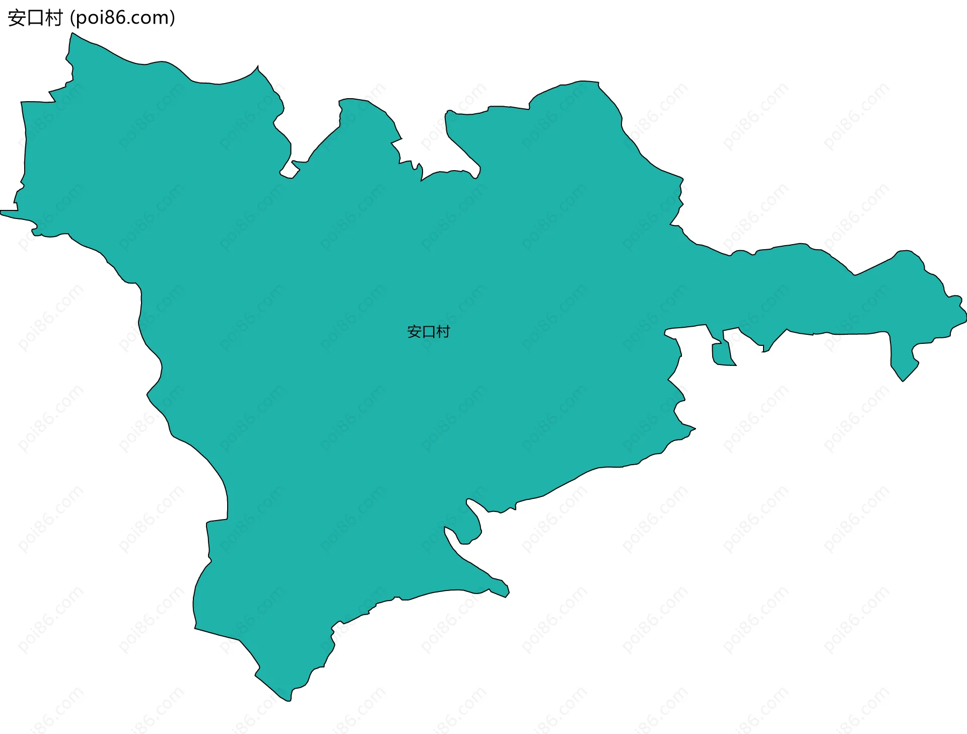 安口村边界地图