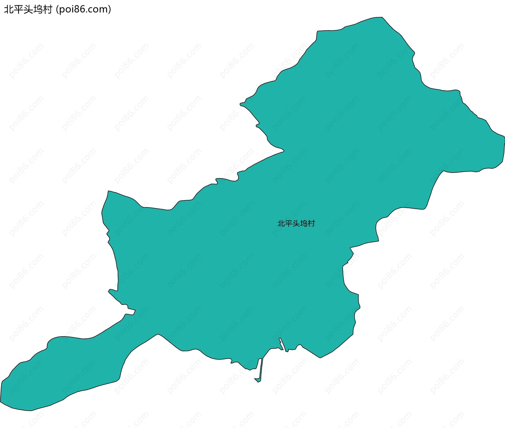 北平头坞村边界地图