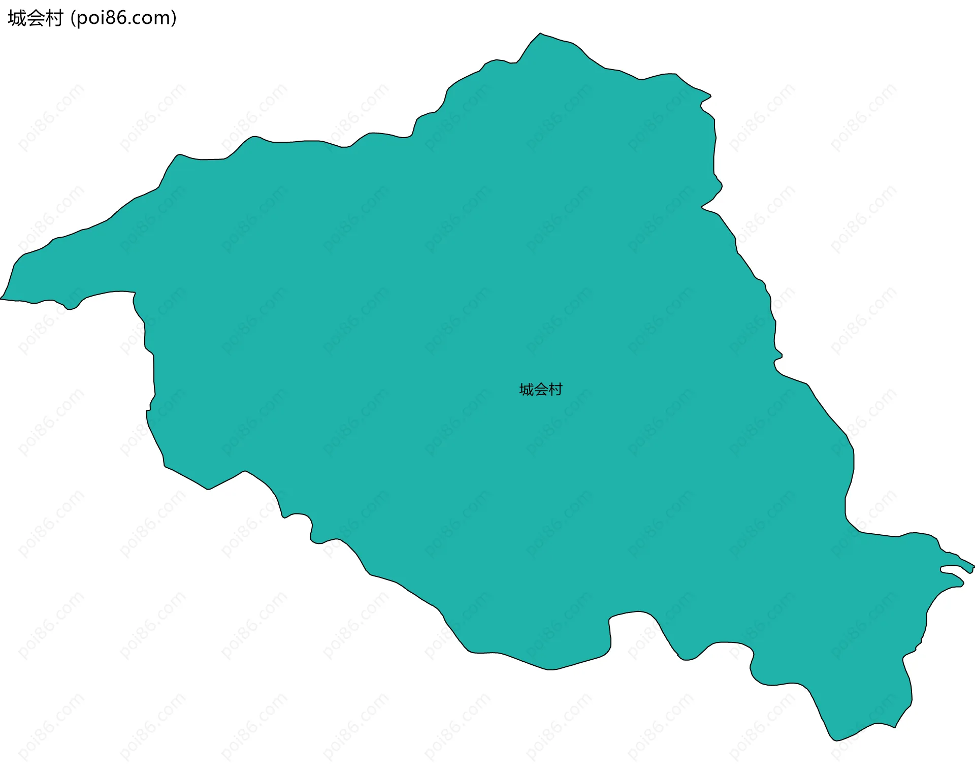 城会村边界地图