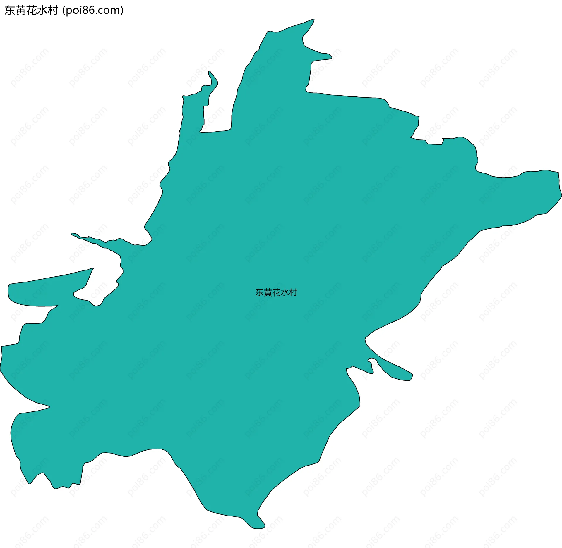 东黄花水村边界地图